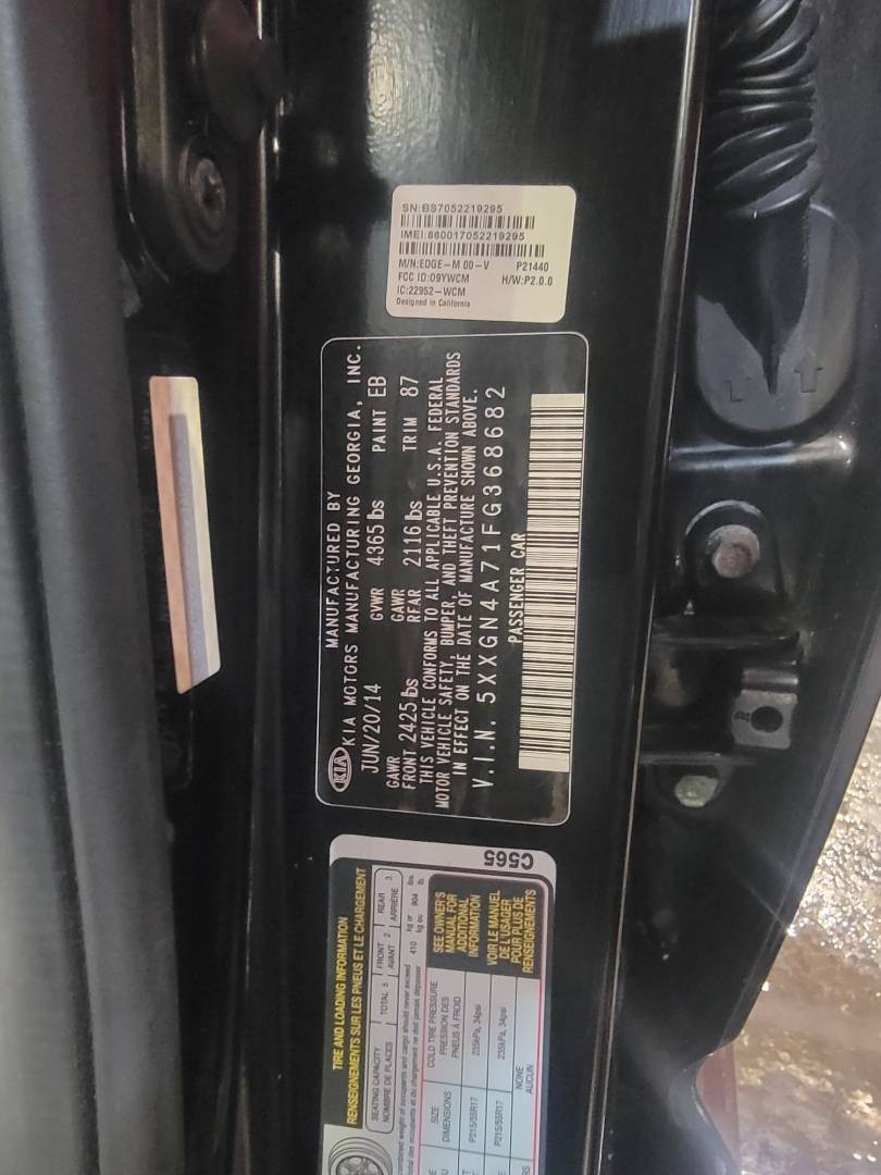 2015 KIA OPTIMA — 152821 Miles — Lot FG368682 — Main - Marhaba Auctions Used Cars - Image 10