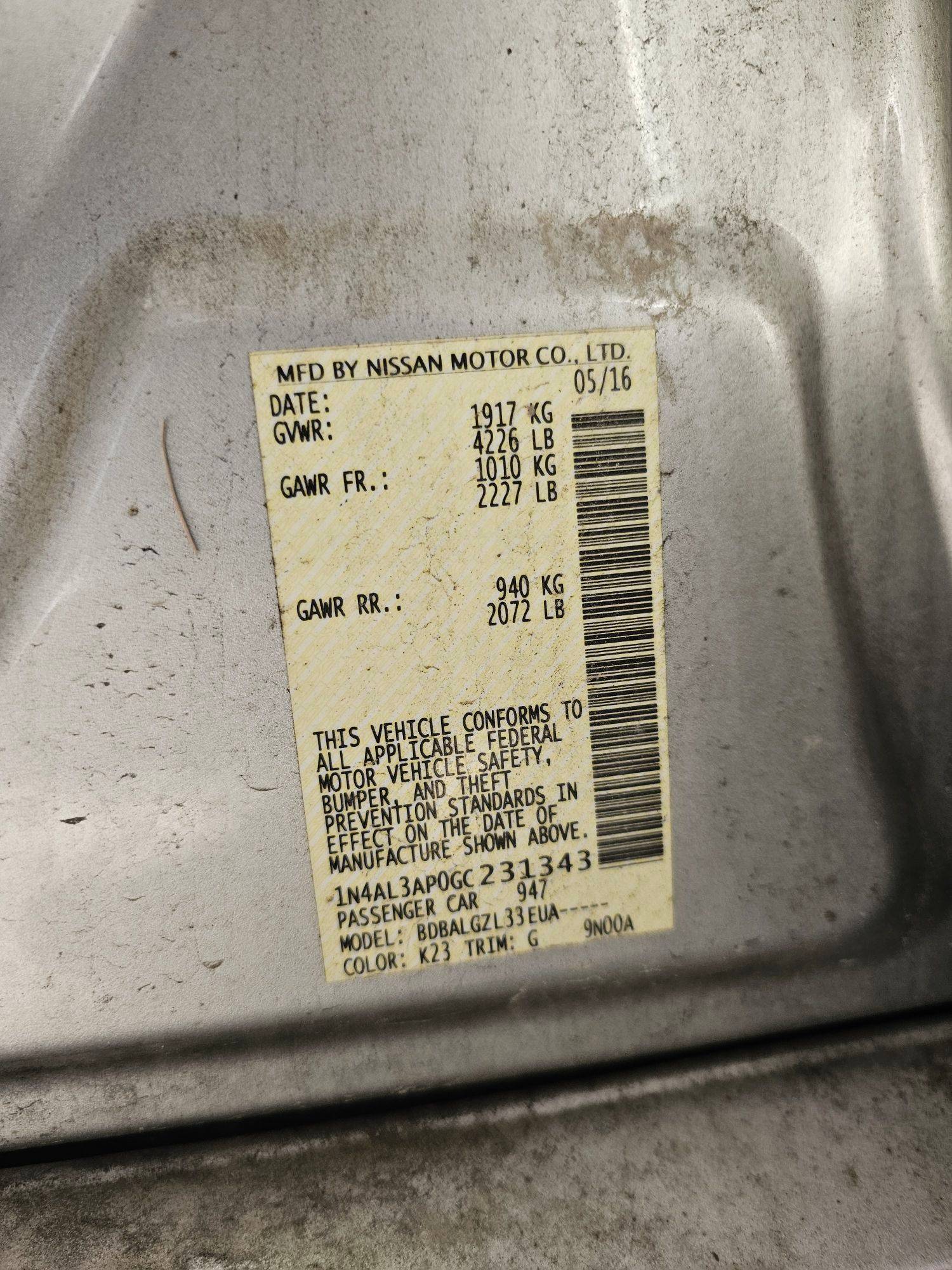 NISSAN ALTIMA 2016 - Marhaba Auction Used Cars - Image 8