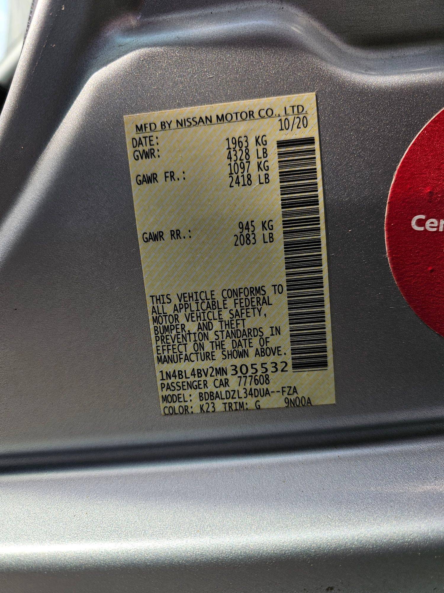 NISSAN ALTIMA 2021 - Marhaba Auction Used Cars - Image 8