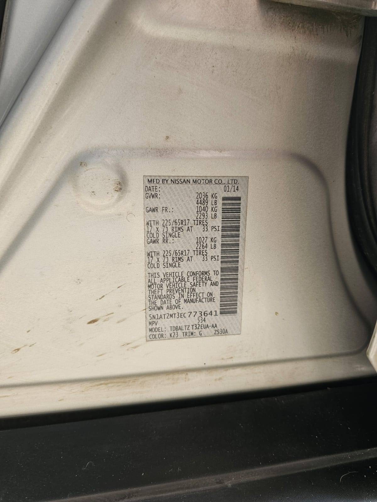 2014 NISSAN ROGUE — 219201 Miles — Lot EC773641 — Main - Marhaba Auctions Used Cars - Image 9