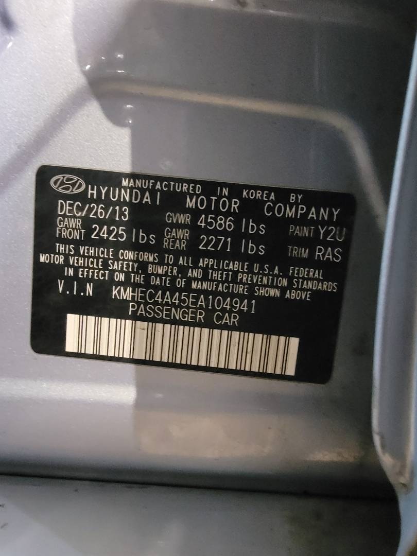 2014 HYUNDAI SONATA — 134322 Miles — Lot 104941 — Main - Marhaba Auctions Used Cars - Image 11