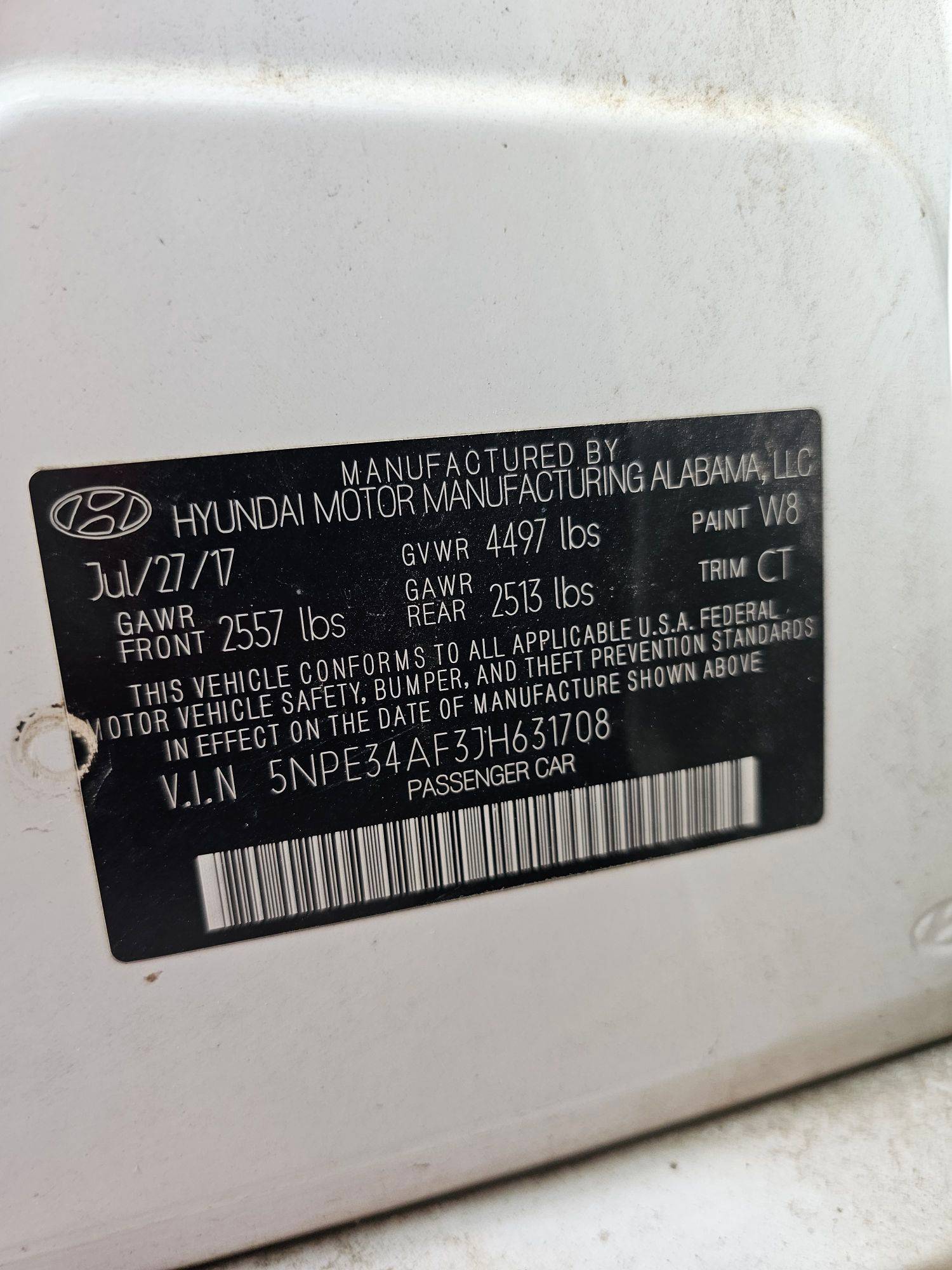 HYUNDAI SONATA 2018 - Marhaba Auction Used Cars - Image 10