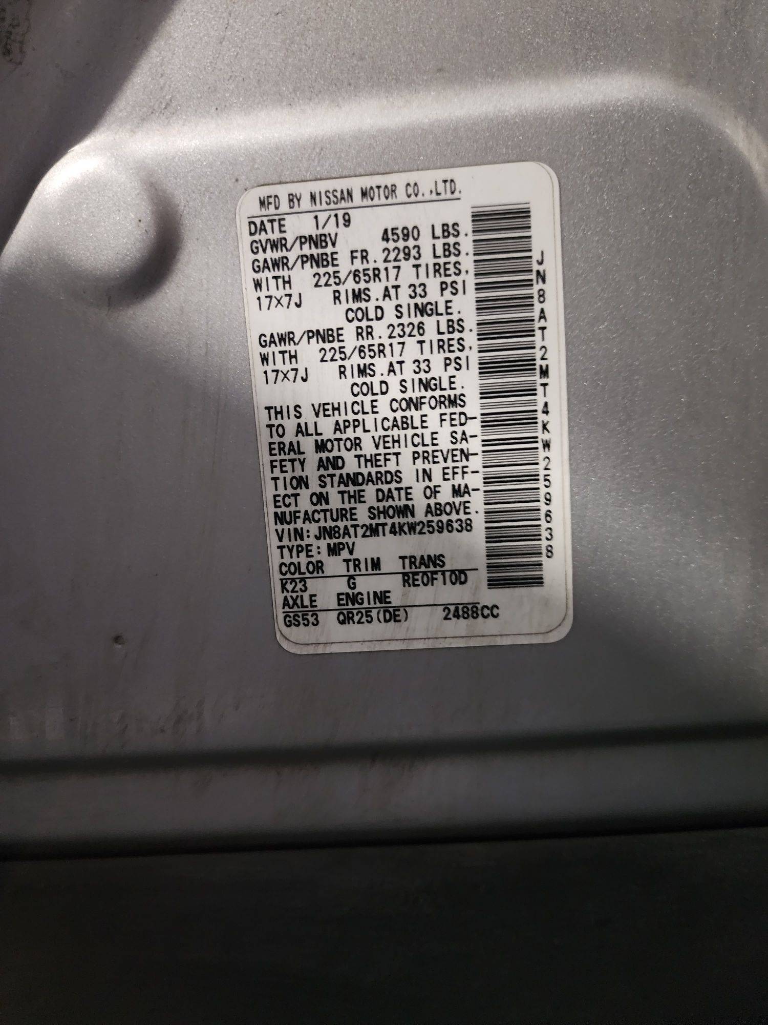 2019 NISSAN ROGUE — 110431 Miles — Lot 39869814 — Al Quoz - Marhaba Auctions Used Cars - Image 10
