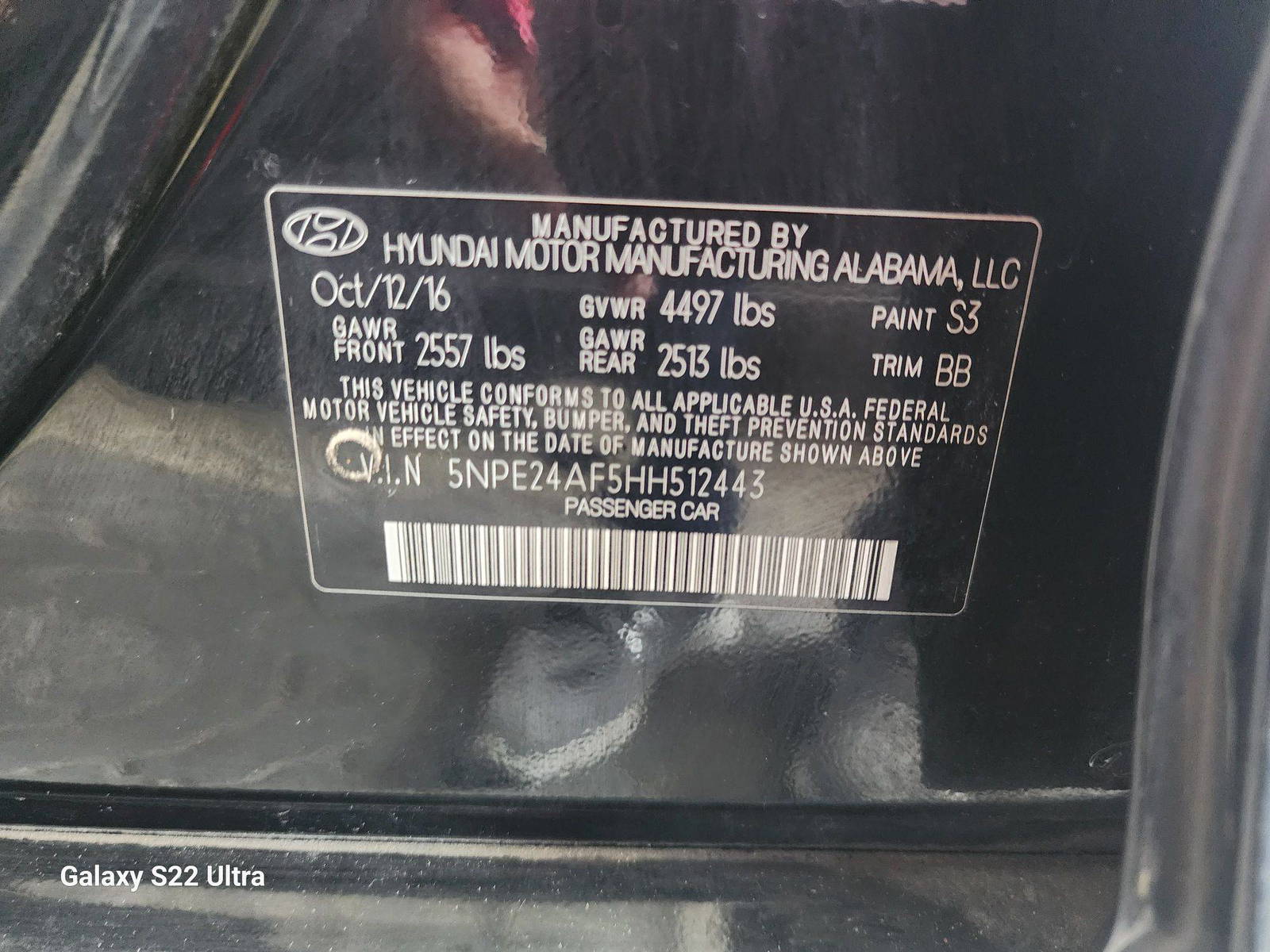 2017 HYUNDAI SONATA — 168640 Miles — Lot 41602704 - Marhaba Auctions Used Cars - Image 9