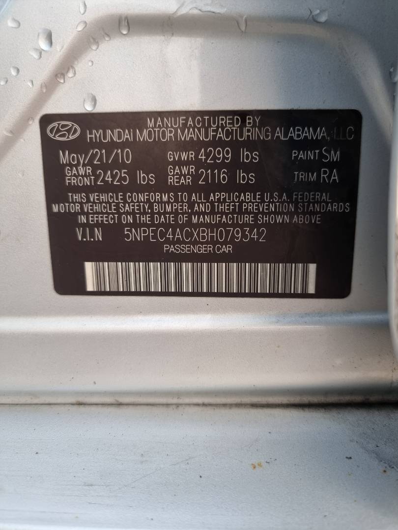 2011 HYUNDAI SONATA — 168254 Miles — Lot 83019074 — Ind. 12 - Marhaba Auctions Used Cars - Image 10