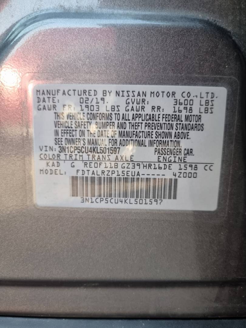2019 NISSAN KICKS — 130628 Miles — Lot 215487 — Souq - Marhaba Auctions Used Cars - Image 9
