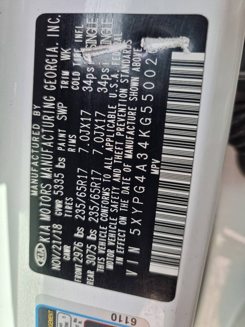 KIA SORENTO 2019 - Marhaba Auction Used Cars - Image 10