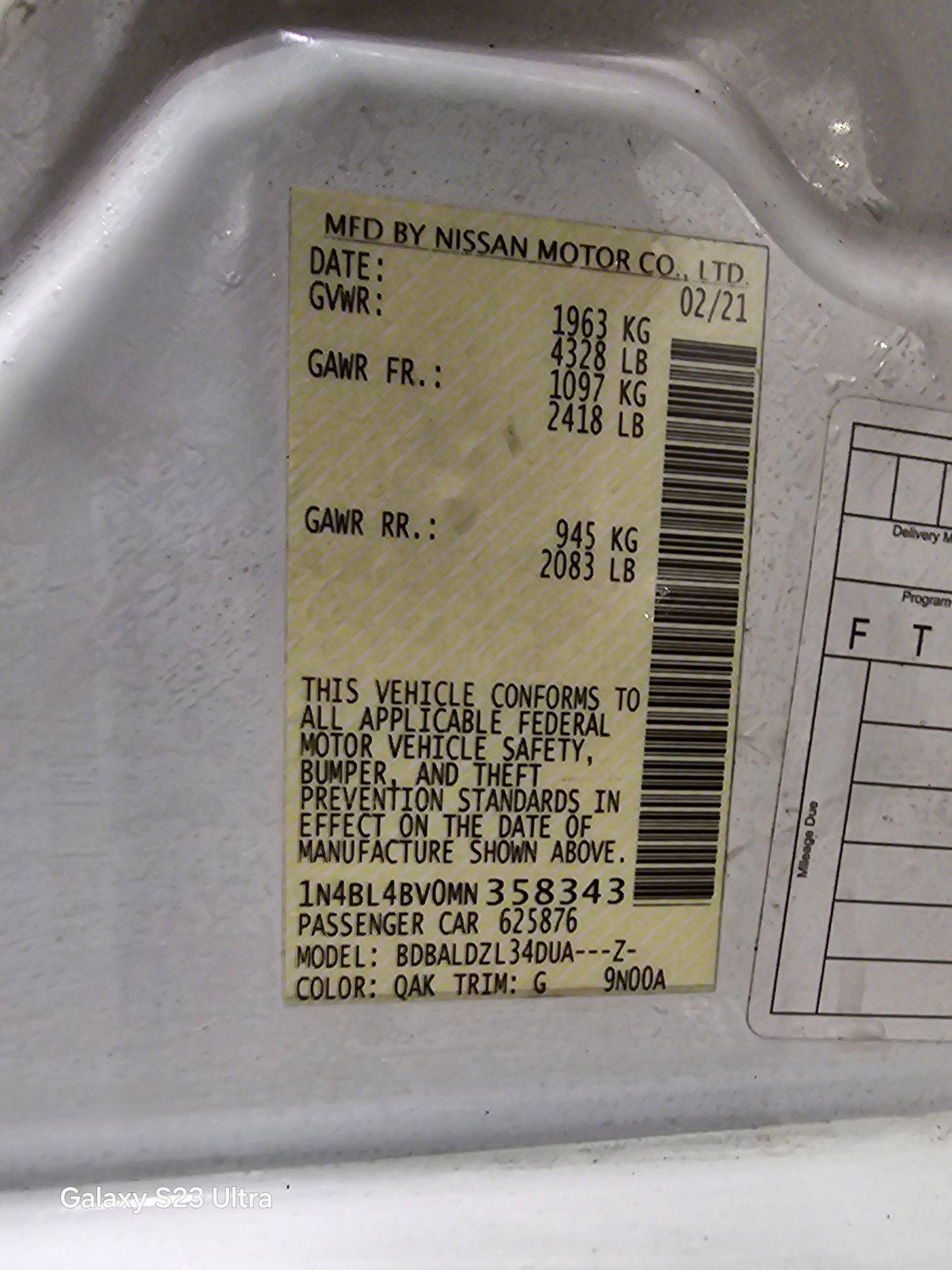 NISSAN ALTIMA 2021 - Marhaba Auction Used Cars - Image 10