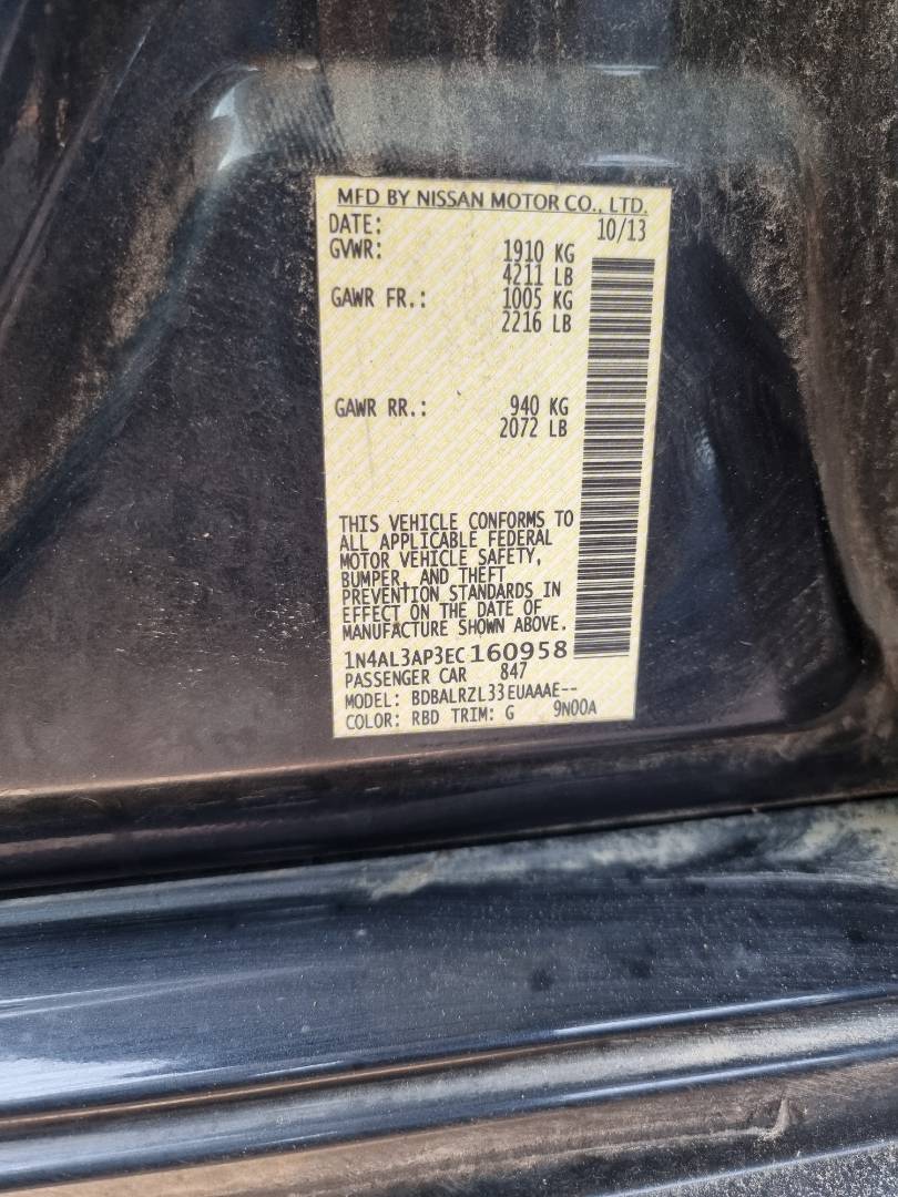 2014 NISSAN ALTIMA — 175285 Miles — Lot C160958 - Marhaba Auctions Used Cars - Image 7