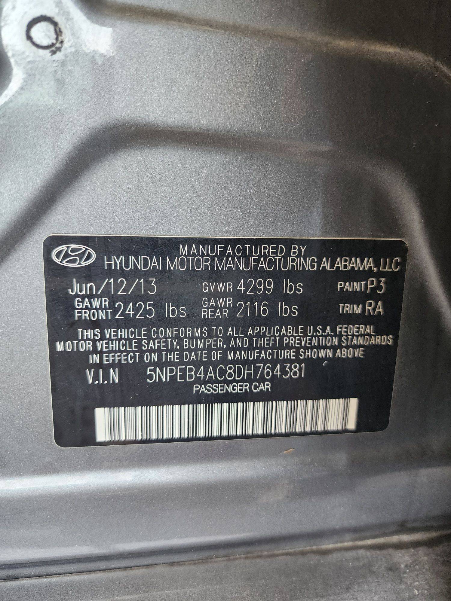 2013 HYUNDAI SONATA — 144109 Miles — Lot 57236694 — Souq - Marhaba Auctions Used Cars - Image 9