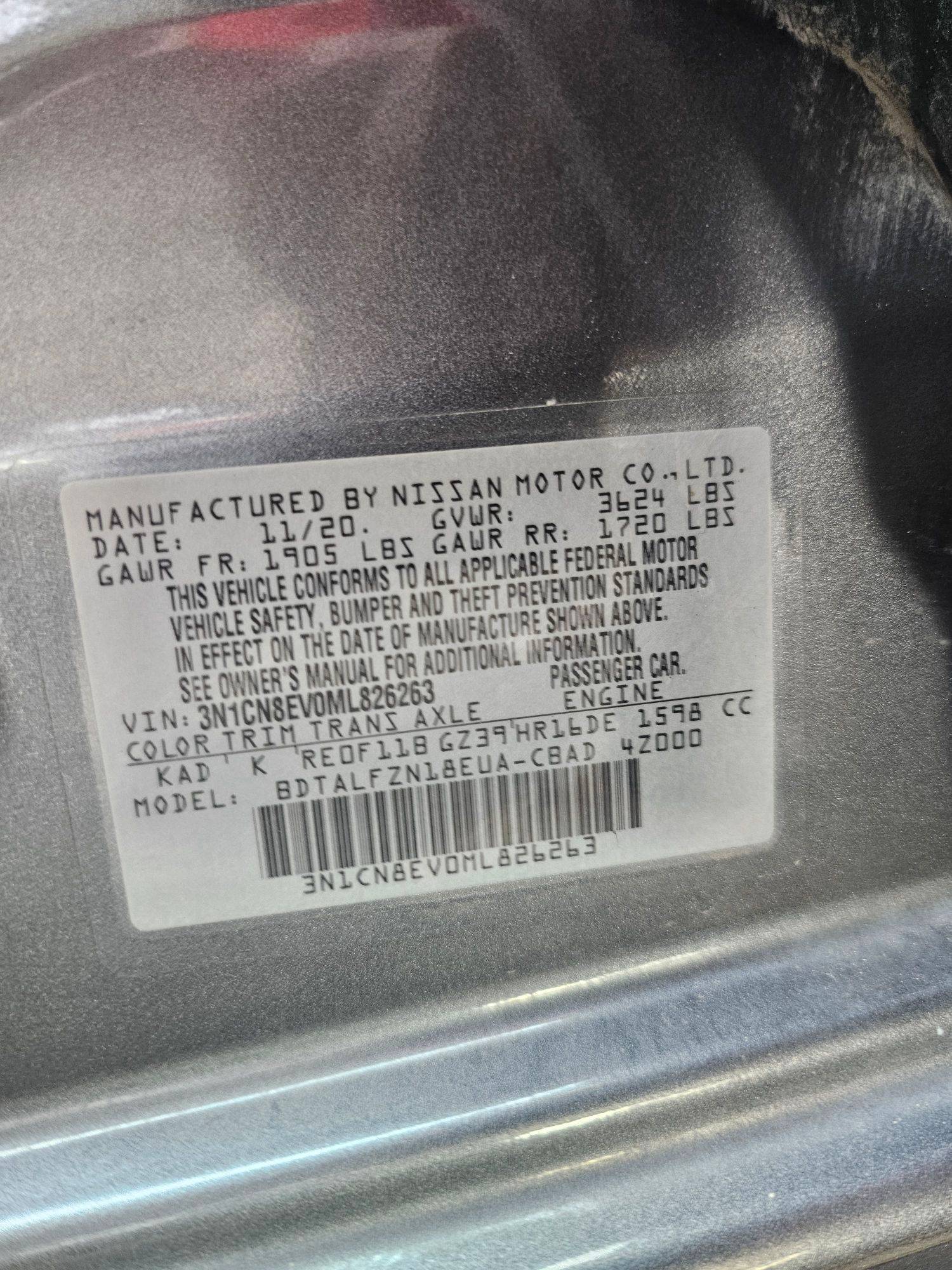2021 NISSAN VERSA — 69765 Miles — Lot L826263 — Souq - Marhaba Auctions Used Cars - Image 9