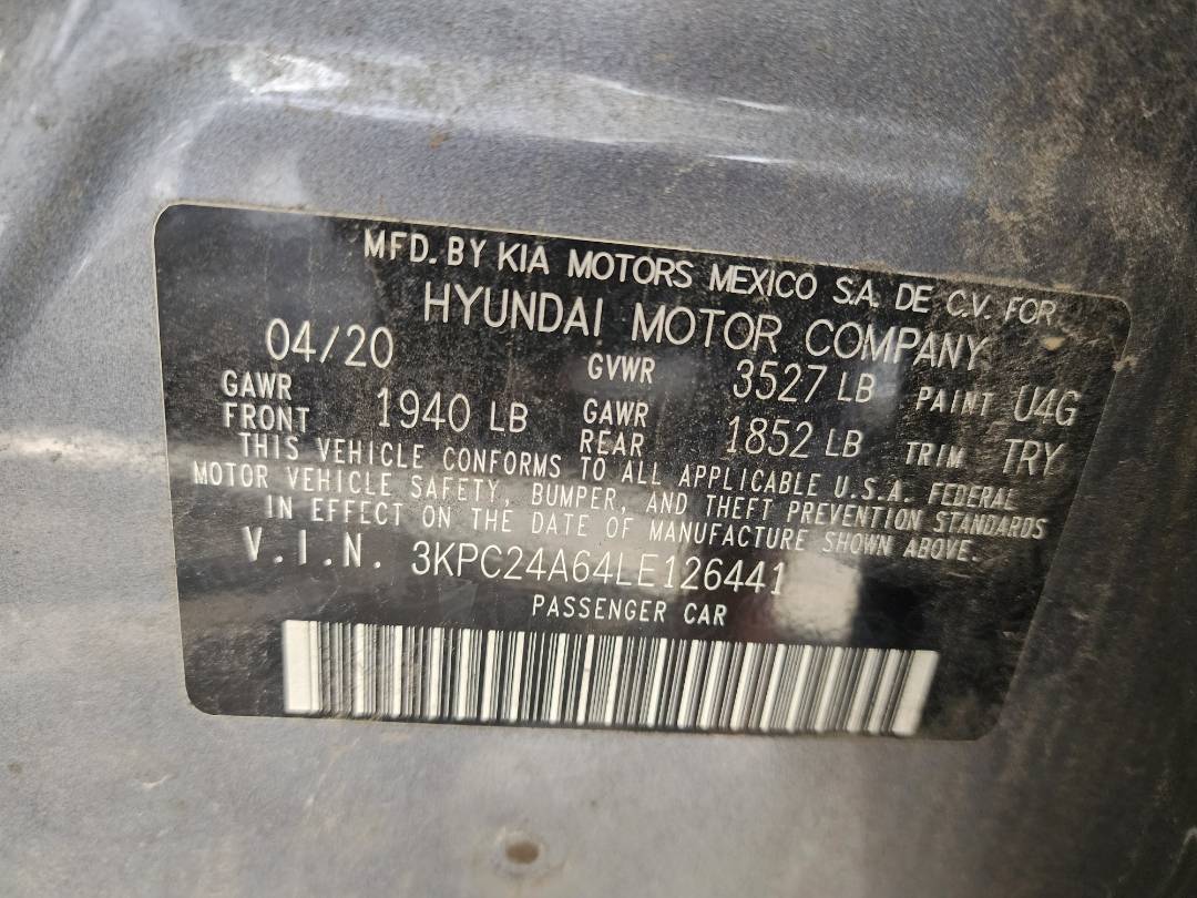2020 HYUNDAI ACCENT — 73481 Miles — Lot 80980363 - Marhaba Auctions Used Cars - Image 4