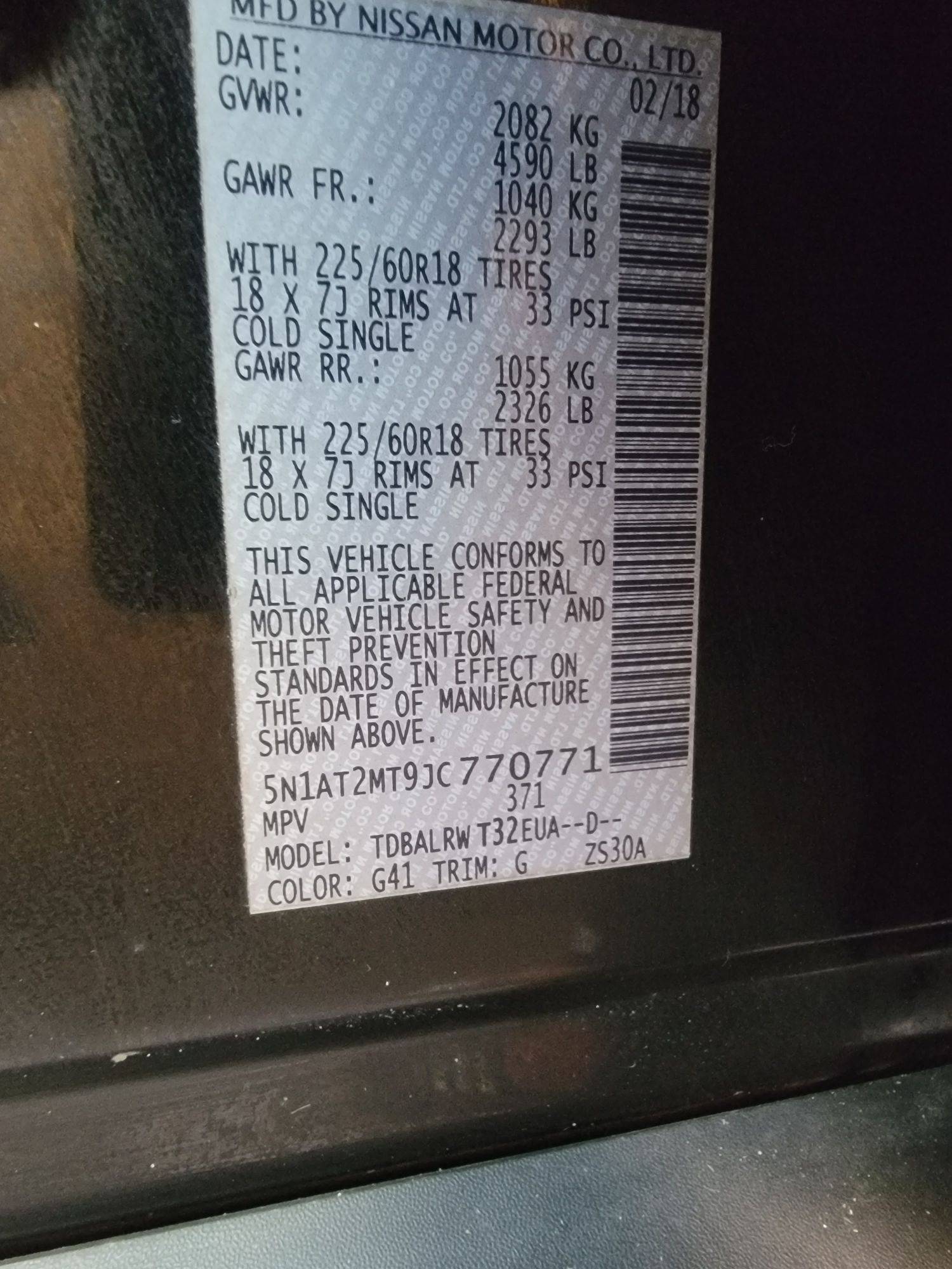 NISSAN ROGUE 2018 - Marhaba Auction Used Cars - Image 9