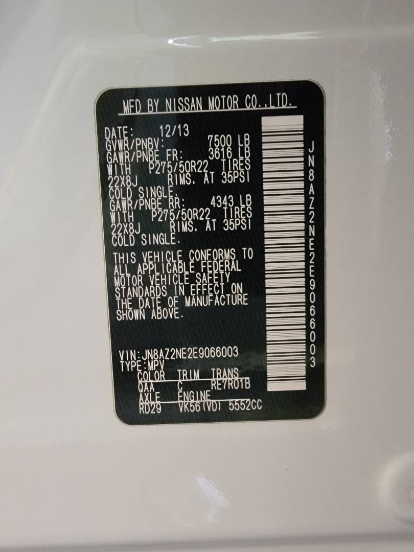 2014 INFINITI QX80 — 171886 Miles — Lot E9066003 — Main - Marhaba Auctions Used Cars - Image 10