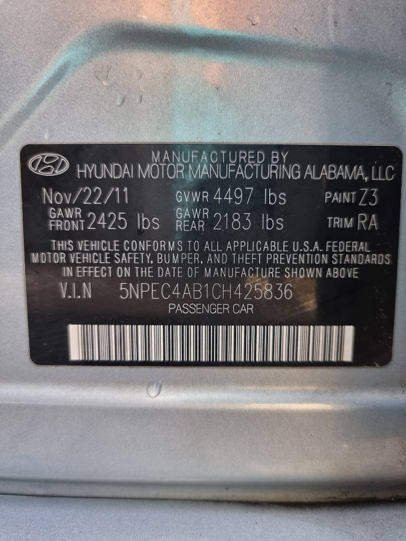 2012 HYUNDAI SONATA — 178905 Miles — Lot 215487 — Ind. 12 - Marhaba Auctions Used Cars - Image 10