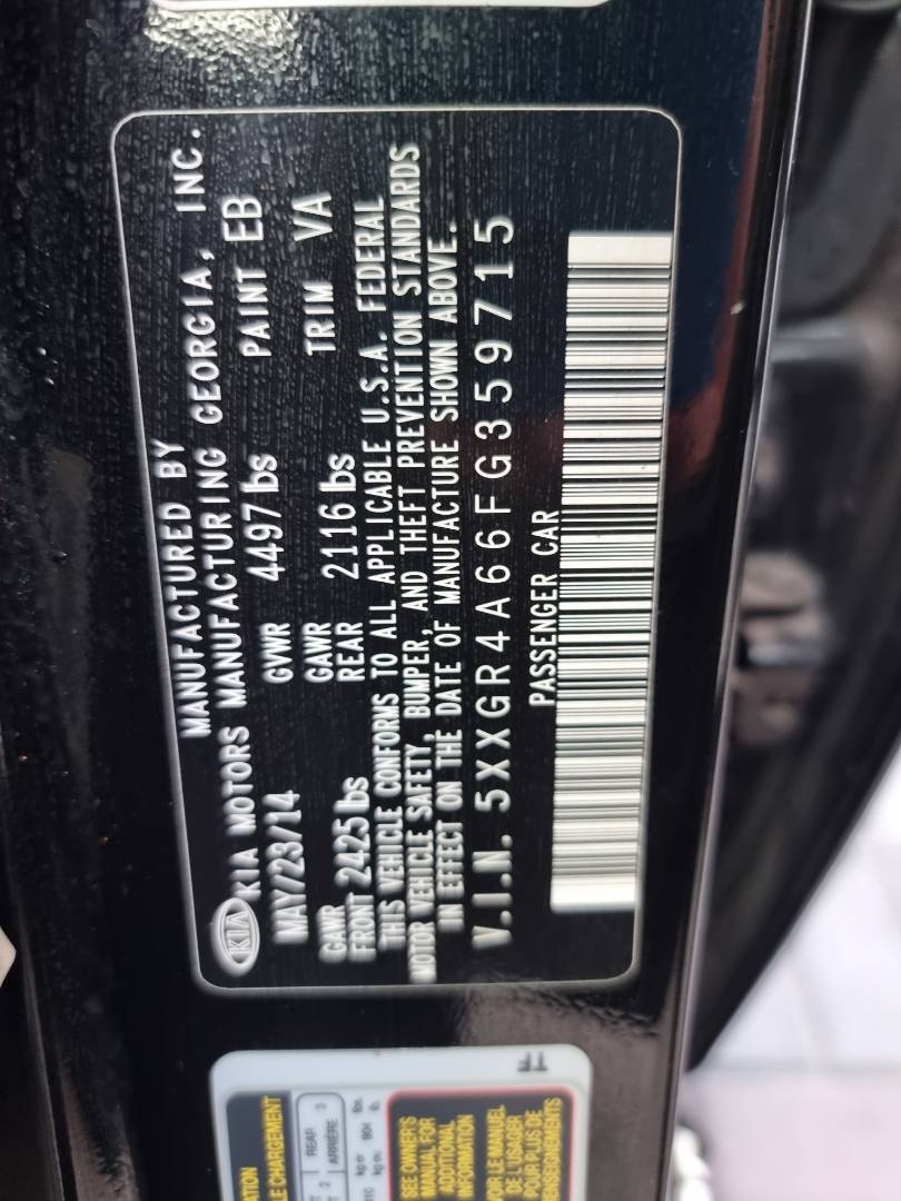 2015 KIA OPTIMA — 203761 Miles — Lot 66FG359715 — Ind. 12 - Marhaba Auctions Used Cars - Image 9