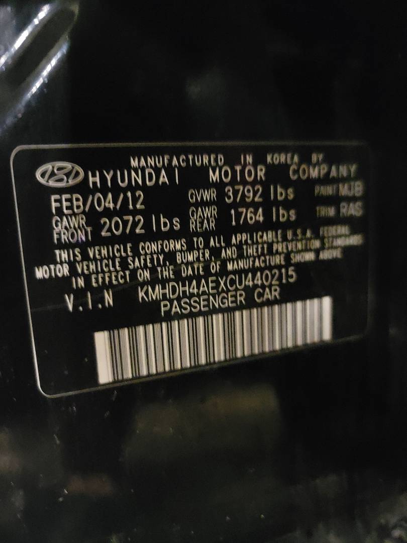 2012 HYUNDAI ELANTRA — 227960 Miles — Lot 37933734 - Marhaba Auctions Used Cars - Image 11