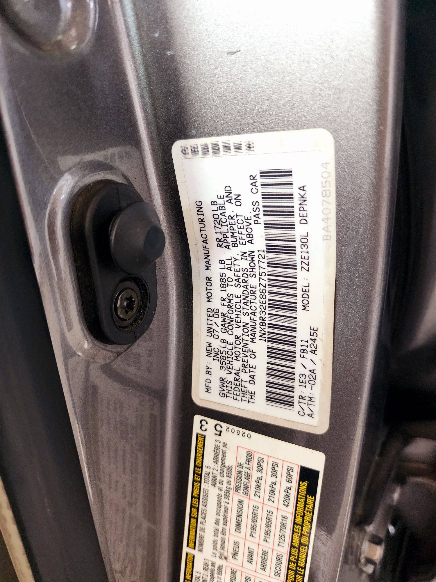 2006 TOYOTA COROLLA — 210269 Miles — Lot 757721 — Souq - Marhaba Auctions Used Cars - Image 9