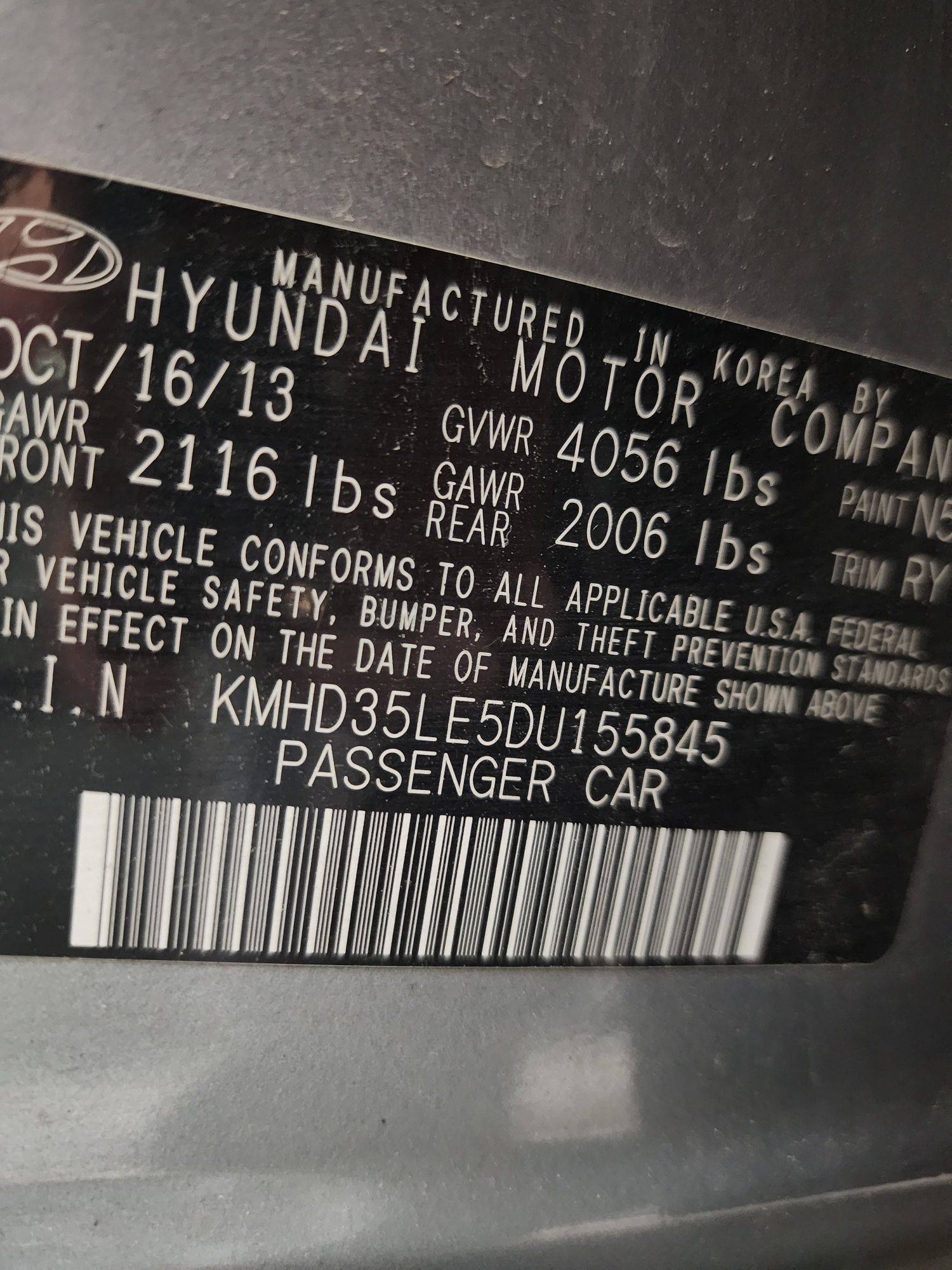2013 HYUNDAI ELANTRA GT — 146544 Miles — Lot 539919 — Souq - Marhaba Auctions Used Cars - Image 6