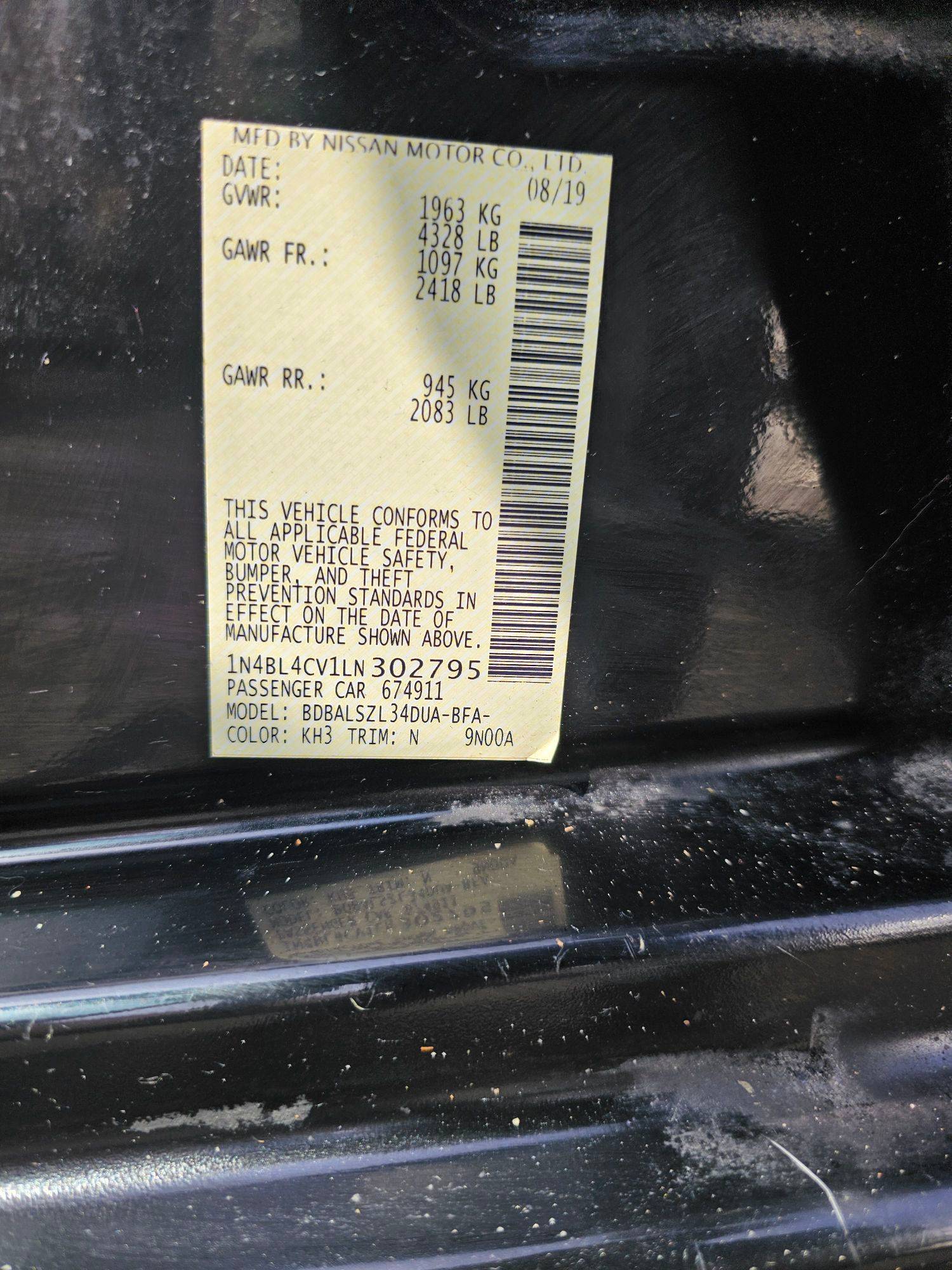 NISSAN ALTIMA 2020 - Marhaba Auction Used Cars - Image 8