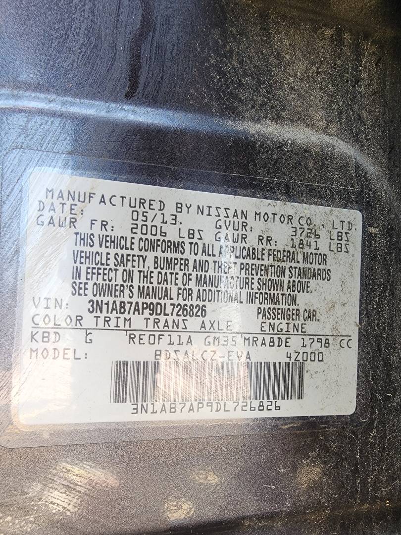 2013 NISSAN SENTRA — 180457 Miles — Lot 42084764 - Marhaba Auctions Used Cars - Image 11