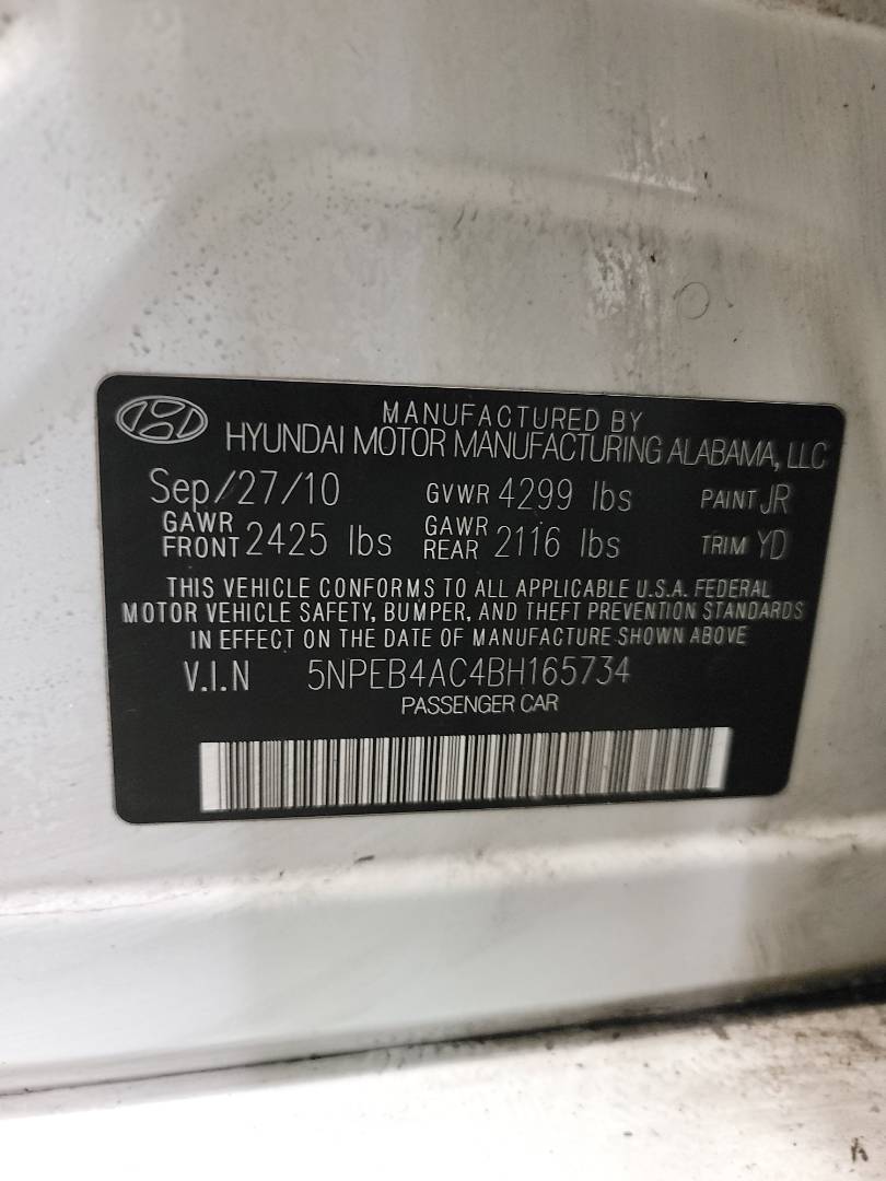 2011 HYUNDAI SONATA — 175230 Miles — Lot 4AC4BH165734 — Main - Marhaba Auctions Used Cars - Image 8