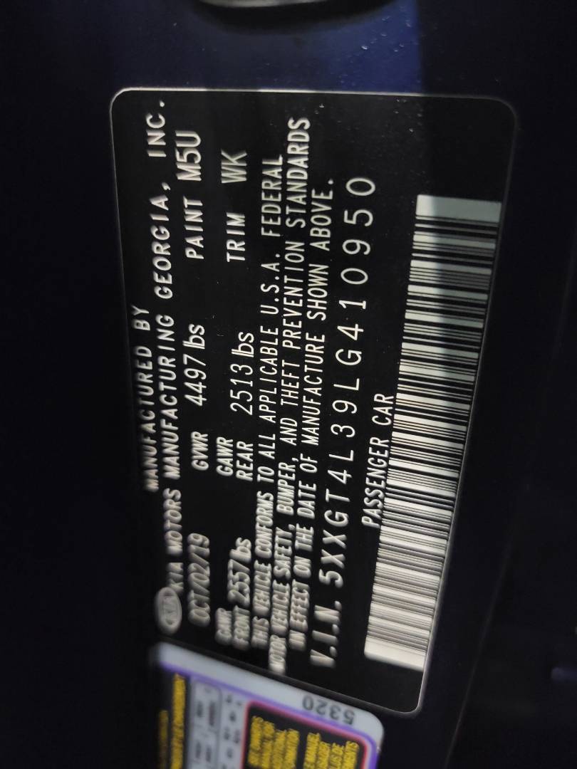 2020 KIA OPTIMA — 15530 Miles — Lot G410950 - Marhaba Auctions Used Cars - Image 3
