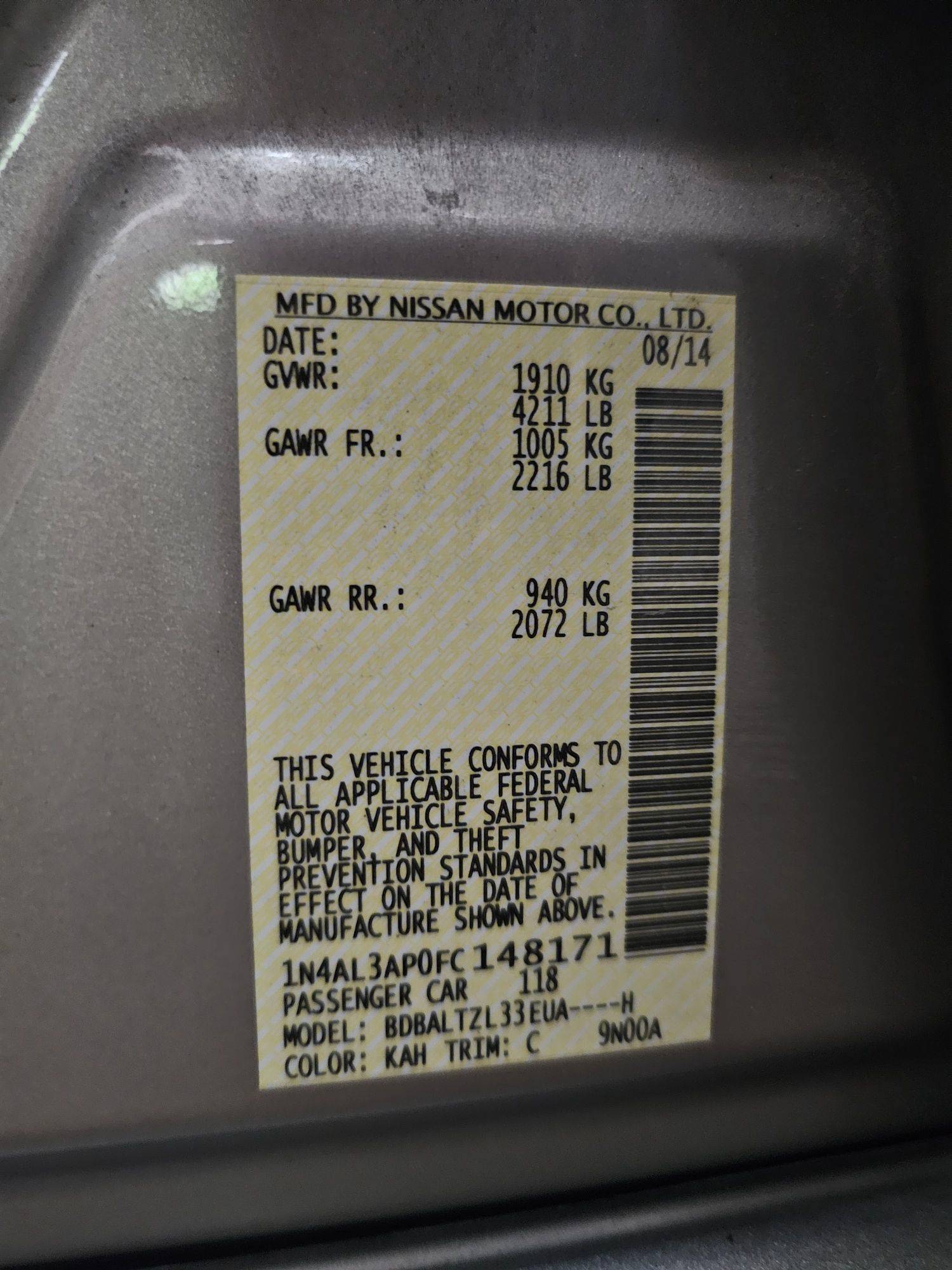 NISSAN ALTIMA 2015 - Marhaba Auction Used Cars - Image 11