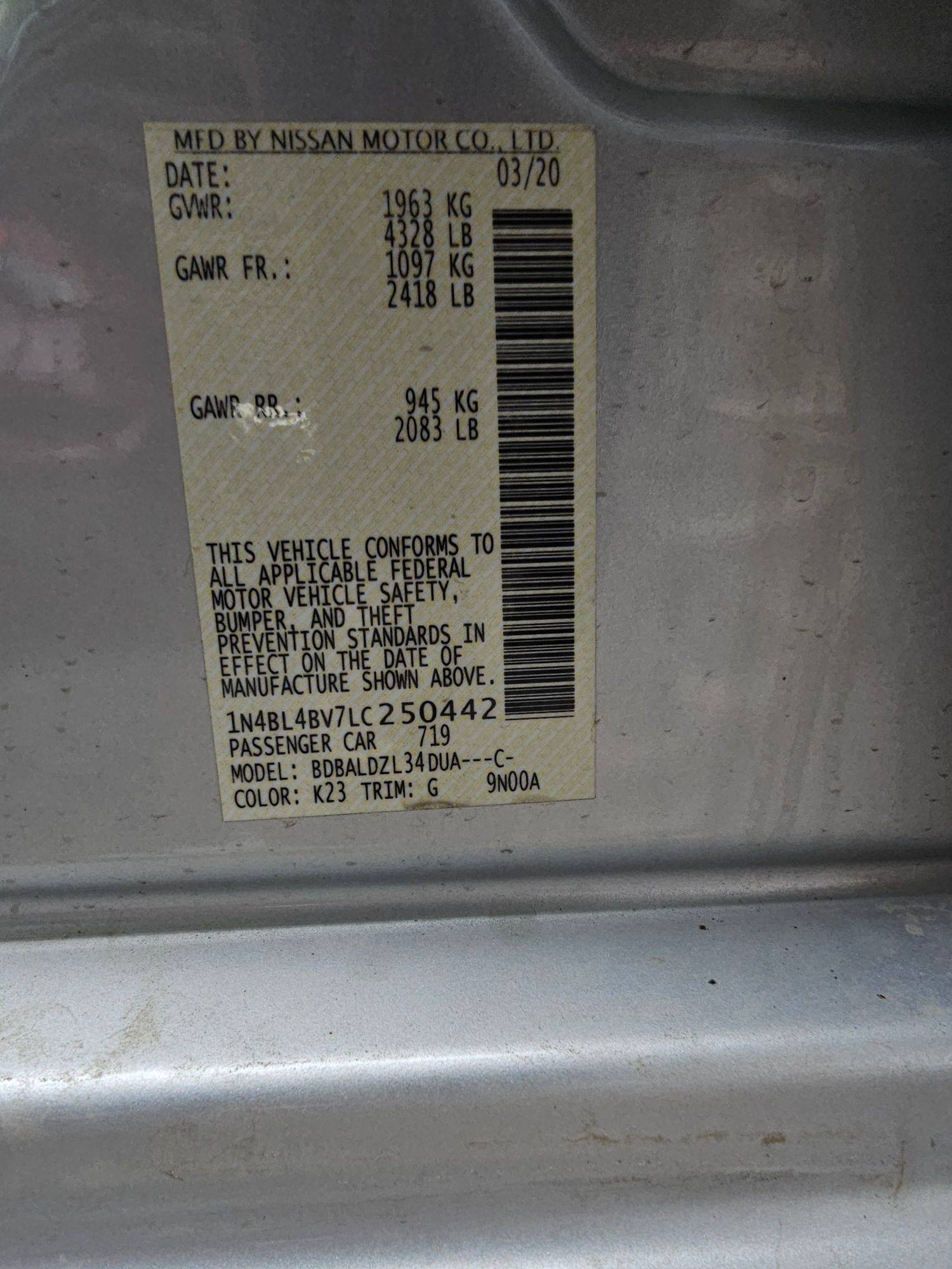 NISSAN ALTIMA 2020 - Marhaba Auction Used Cars - Image 7