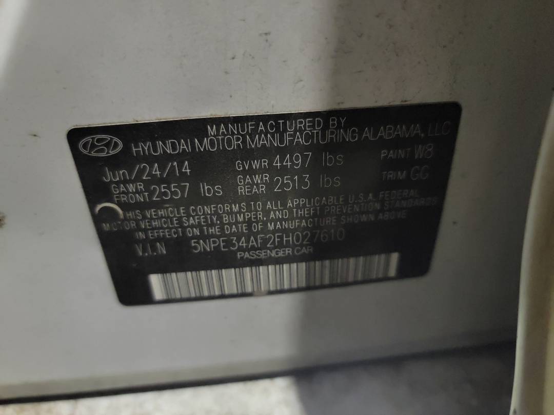 2015 HYUNDAI SONATA — 97502 Miles — Lot 37046551 - Marhaba Auctions Used Cars - Image 8