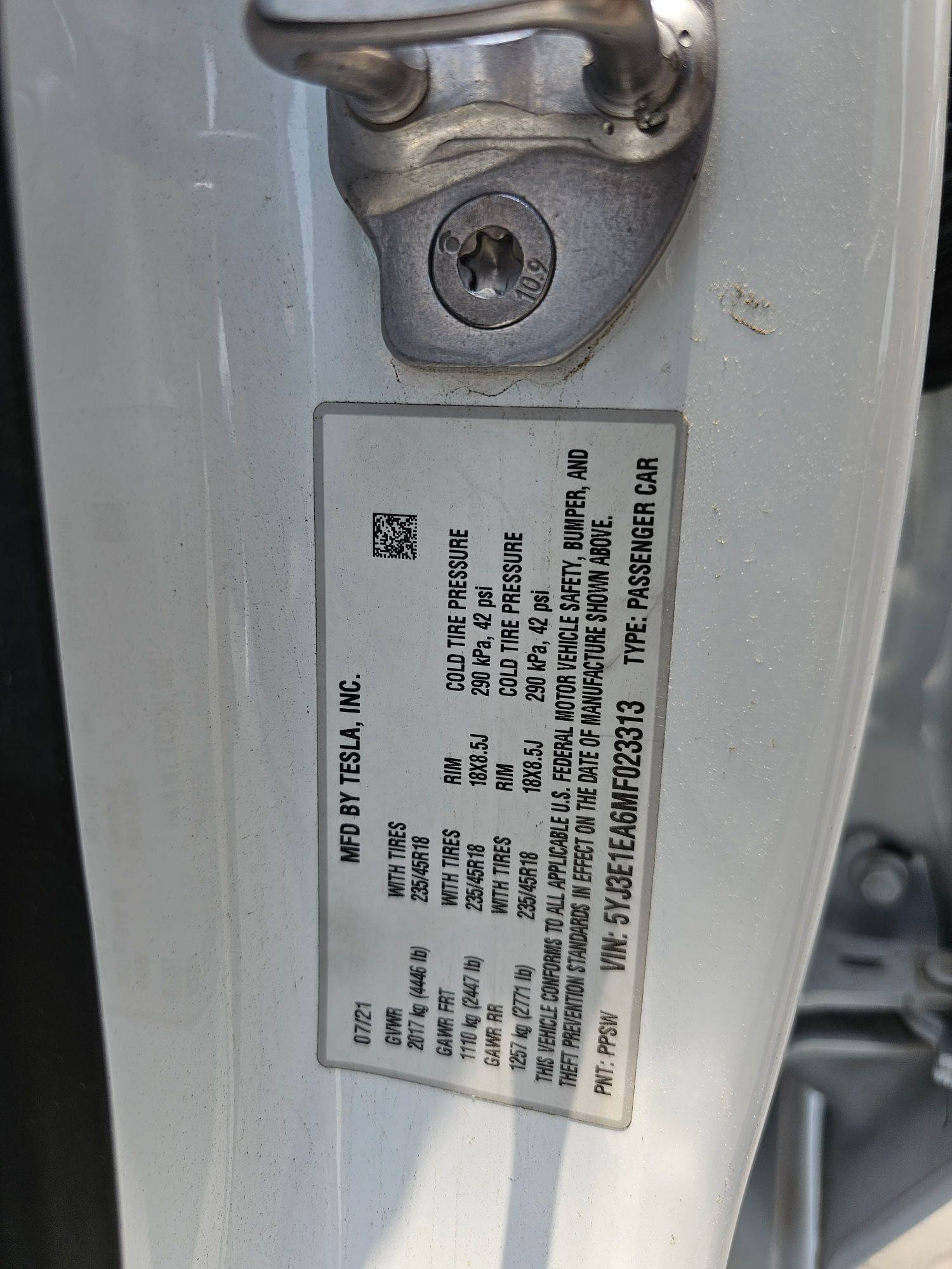 TESLA MODEL 3 2021 - Marhaba Auction Used Cars - Image 10