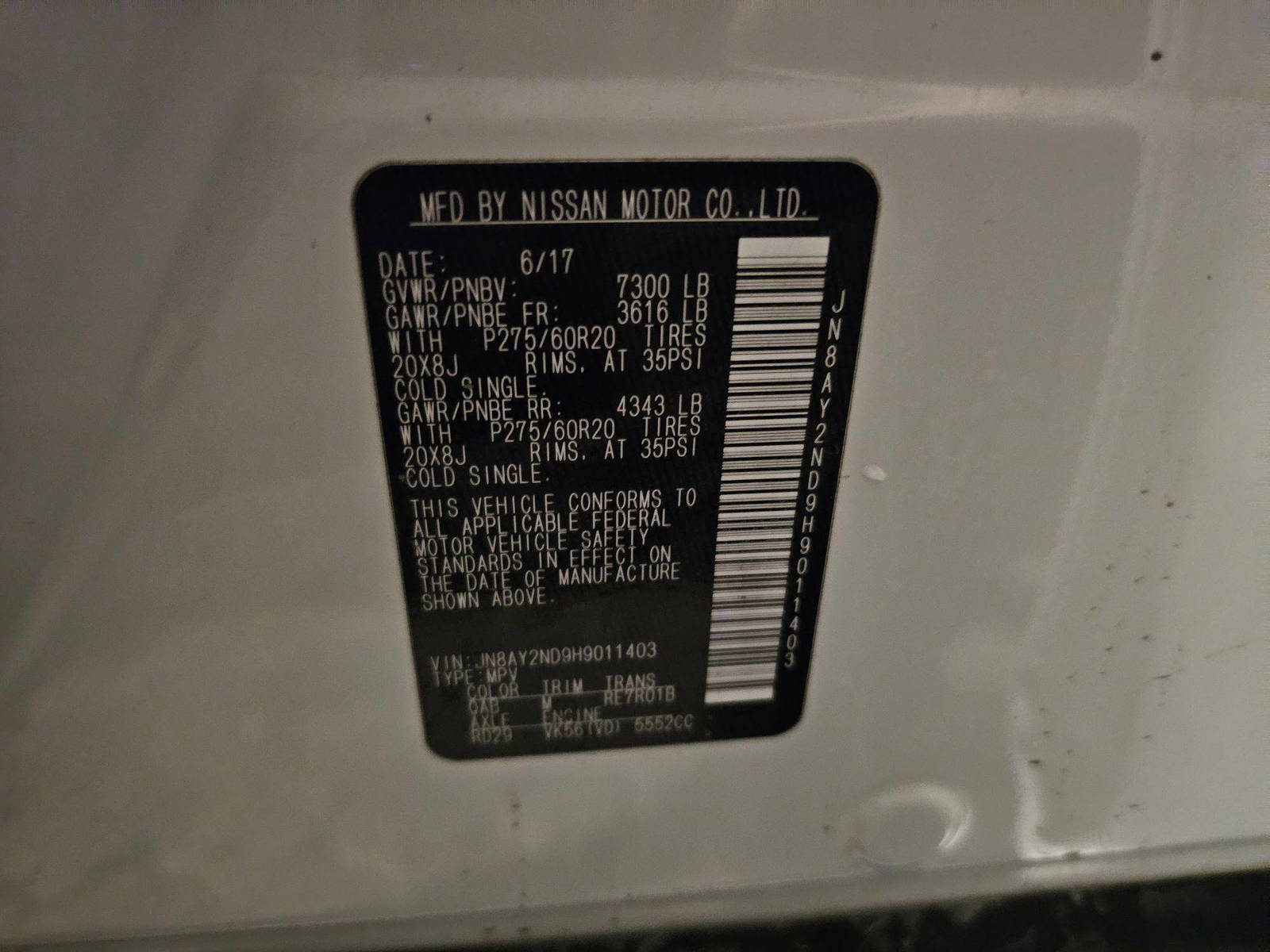 2017 NISSAN ARMADA - Marhaba Auctions Used Cars - Image 9