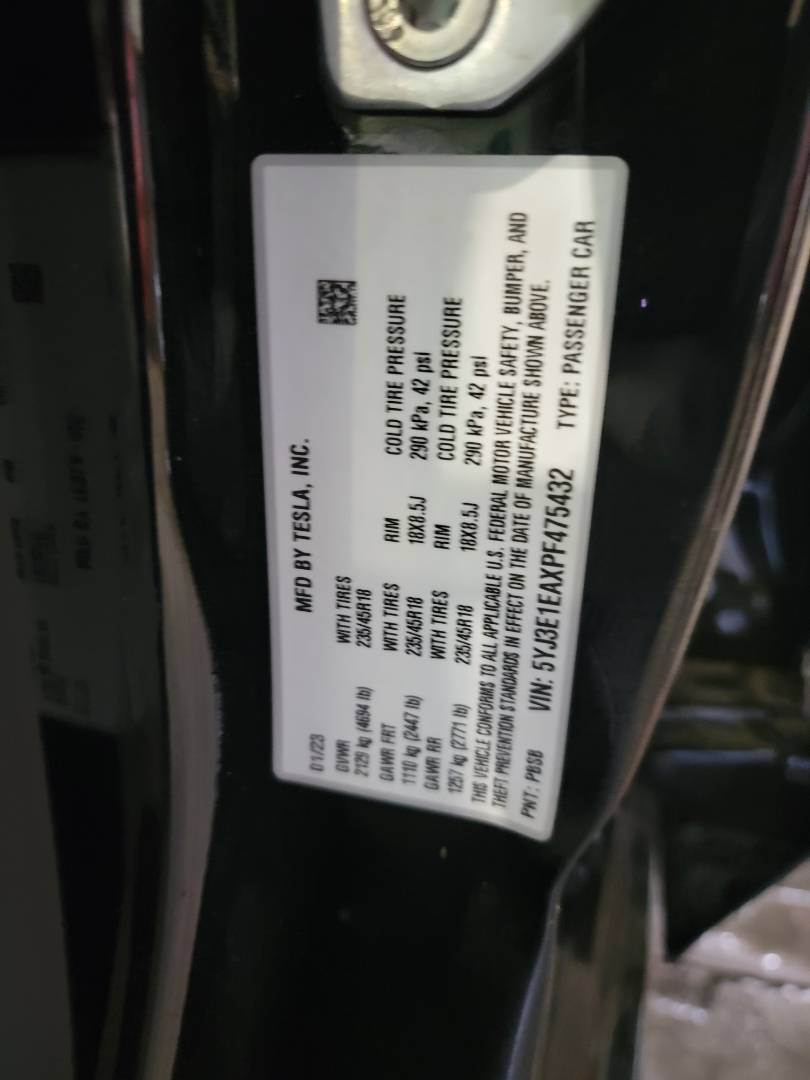 2023 TESLA MODEL 3 — 31943 Miles — Lot 75432 — Main - Marhaba Auctions Used Cars - Image 11