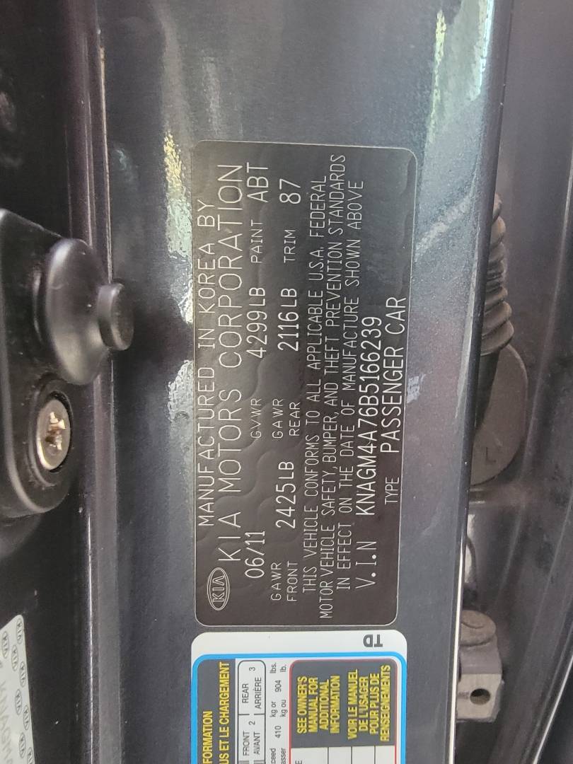 2011 KIA OPTIMA — 166252 Miles — Lot B5166239 — Main - Marhaba Auctions Used Cars - Image 10