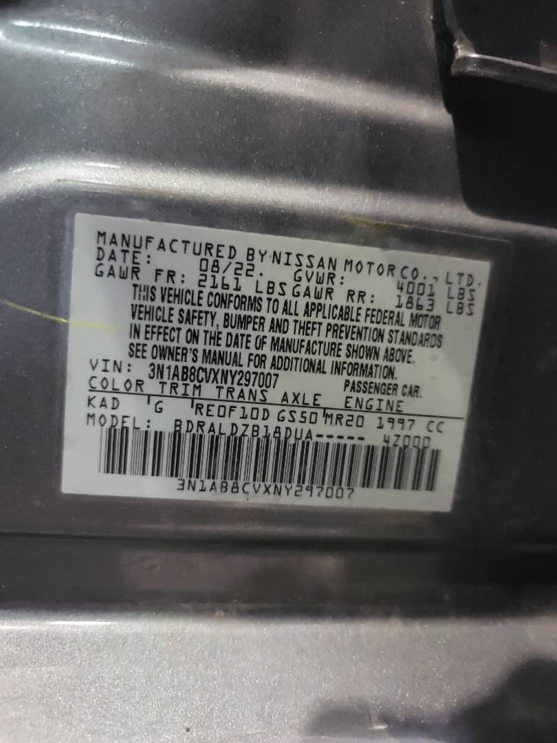 2022 NISSAN SENTRA — 38895 Miles — Lot Y297007 — Main - Marhaba Auctions Used Cars - Image 10