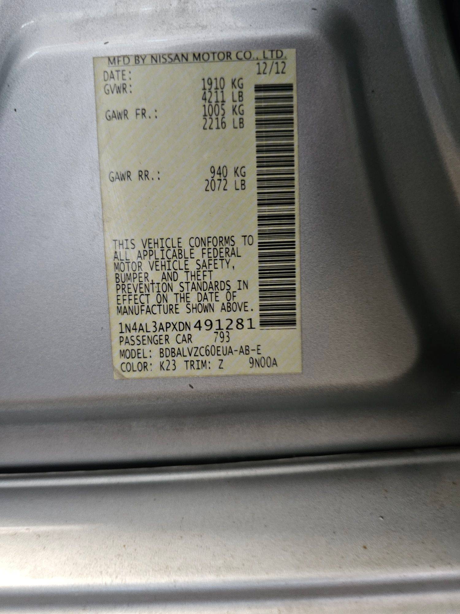 NISSAN ALTIMA 2013 - Marhaba Auction Used Cars - Image 11