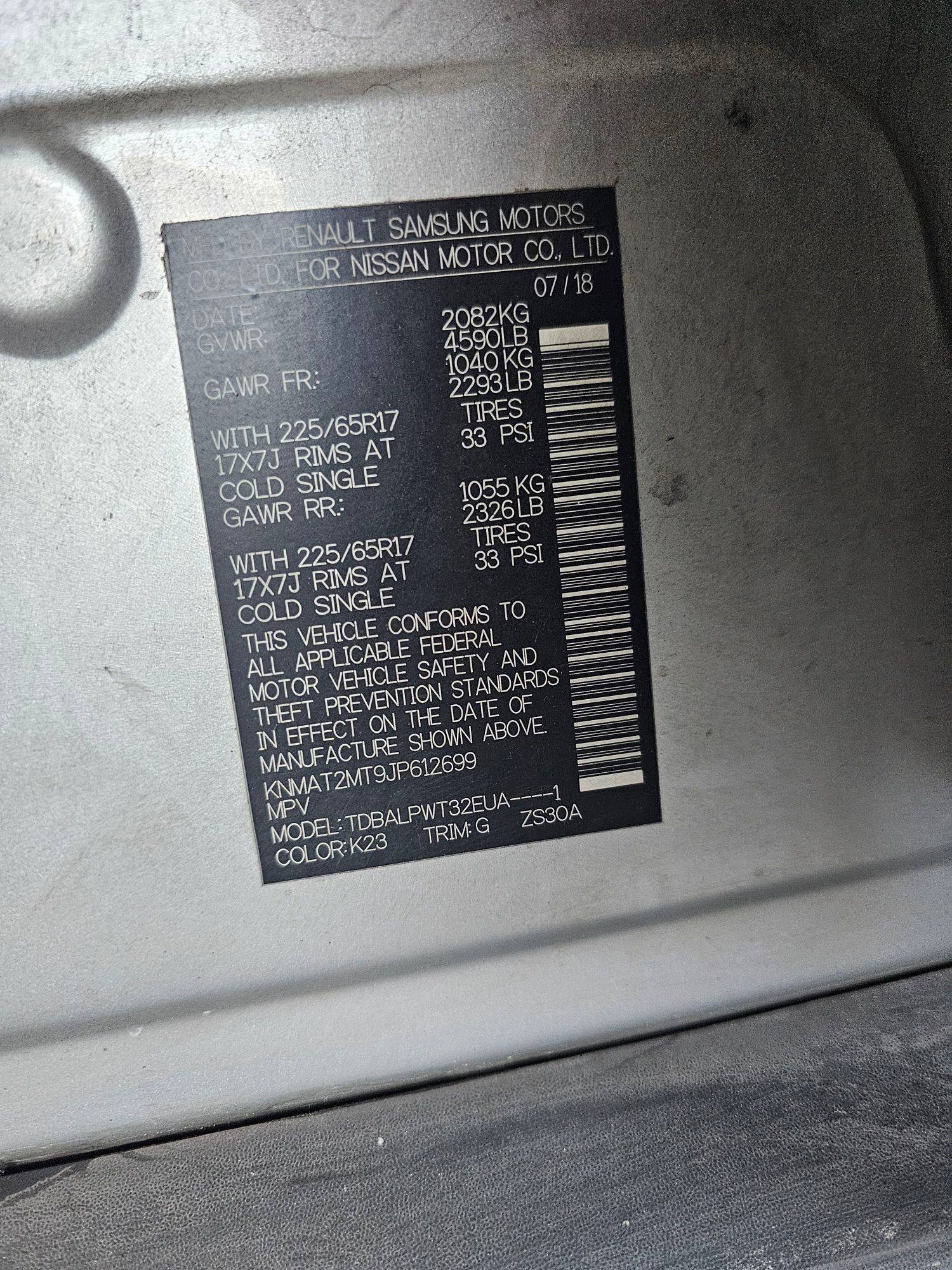 NISSAN ROGUE 2018 - Marhaba Auction Used Cars - Image 9