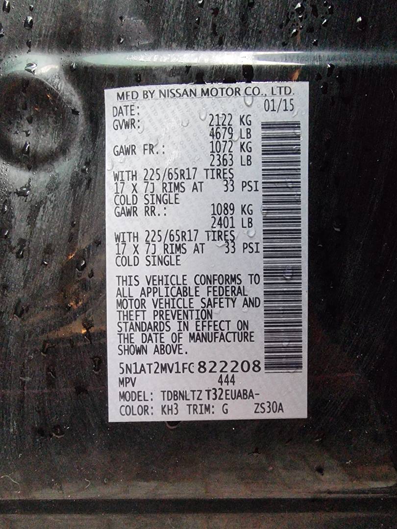 2015 NISSAN ROGUE — 188183 KM — Lot 3215489 — Ind. 12 - Marhaba Auctions Used Cars - Image 8