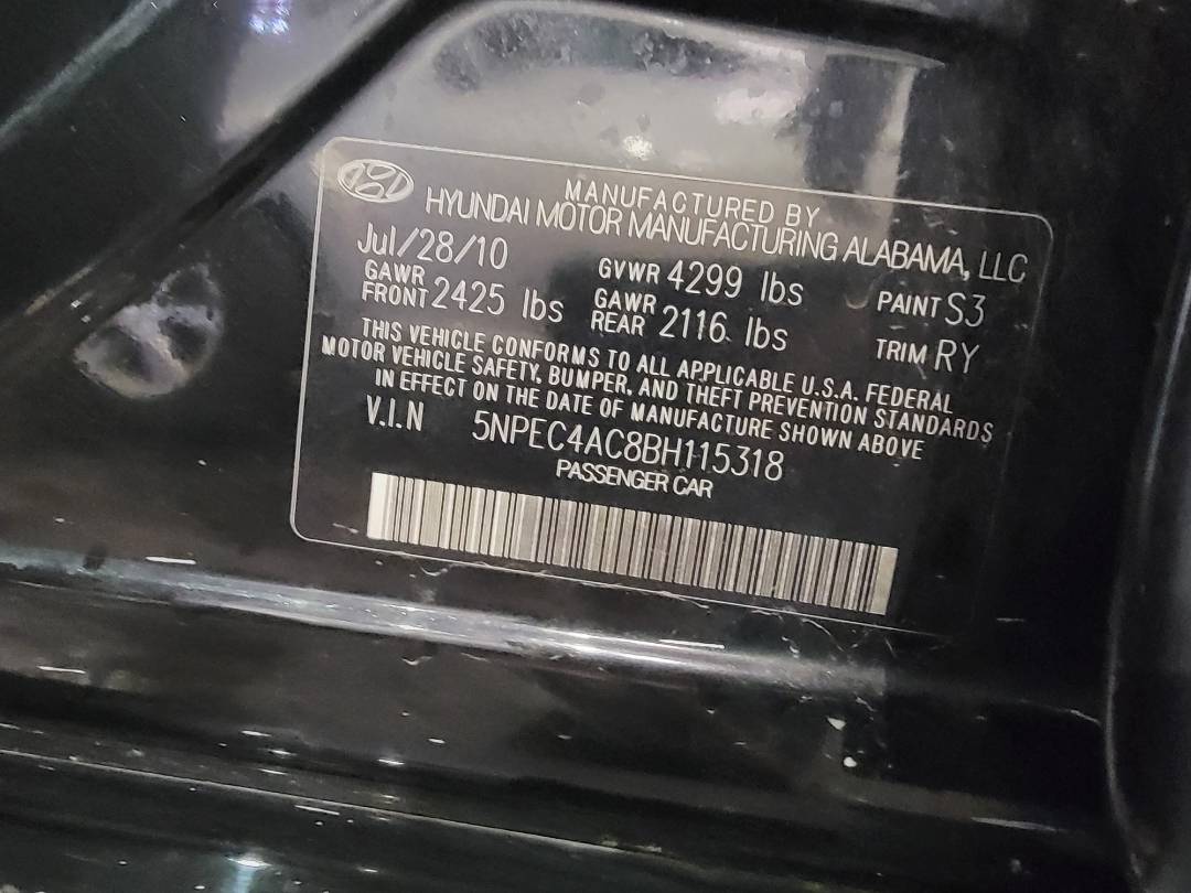 2011 HYUNDAI SONATA — 193809 Miles — Lot 115318 — Main - Marhaba Auctions Used Cars - Image 10