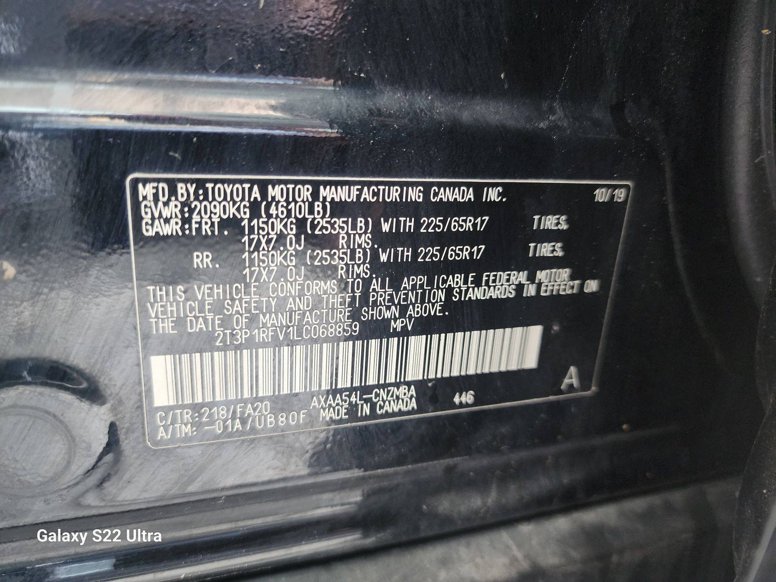 2020 TOYOTA RAV4 — 137796 Miles — Lot 77056733 - Marhaba Auctions Used Cars - Image 9