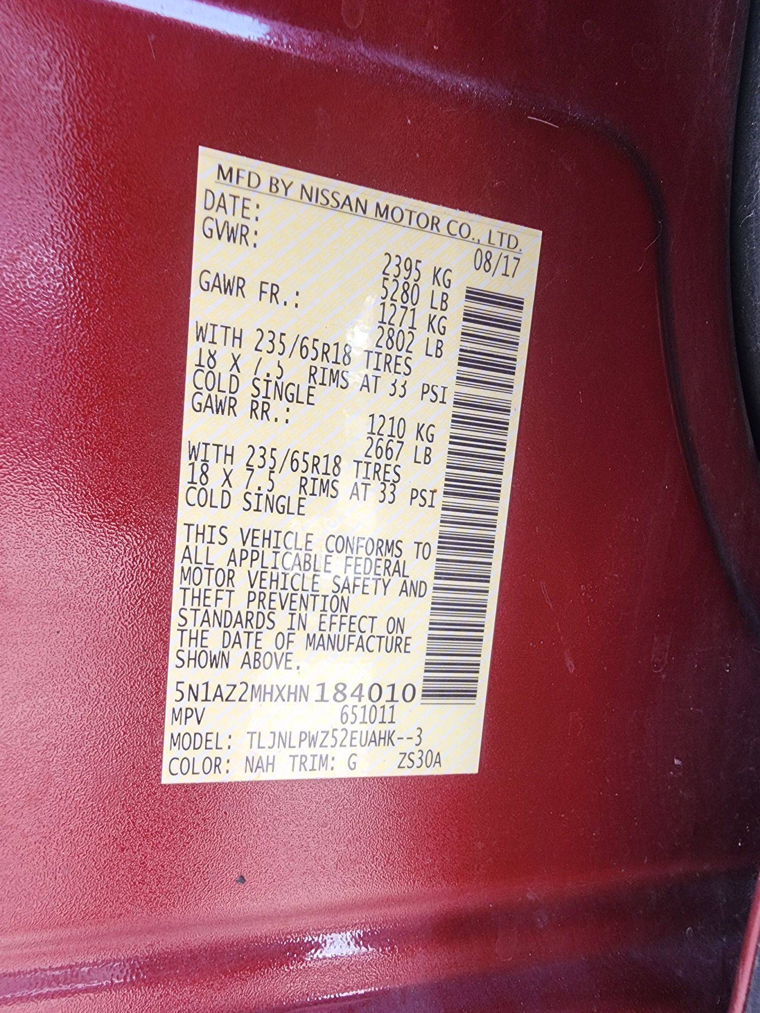 NISSAN MURANO 2017 - Marhaba Auction Used Cars - Image 10