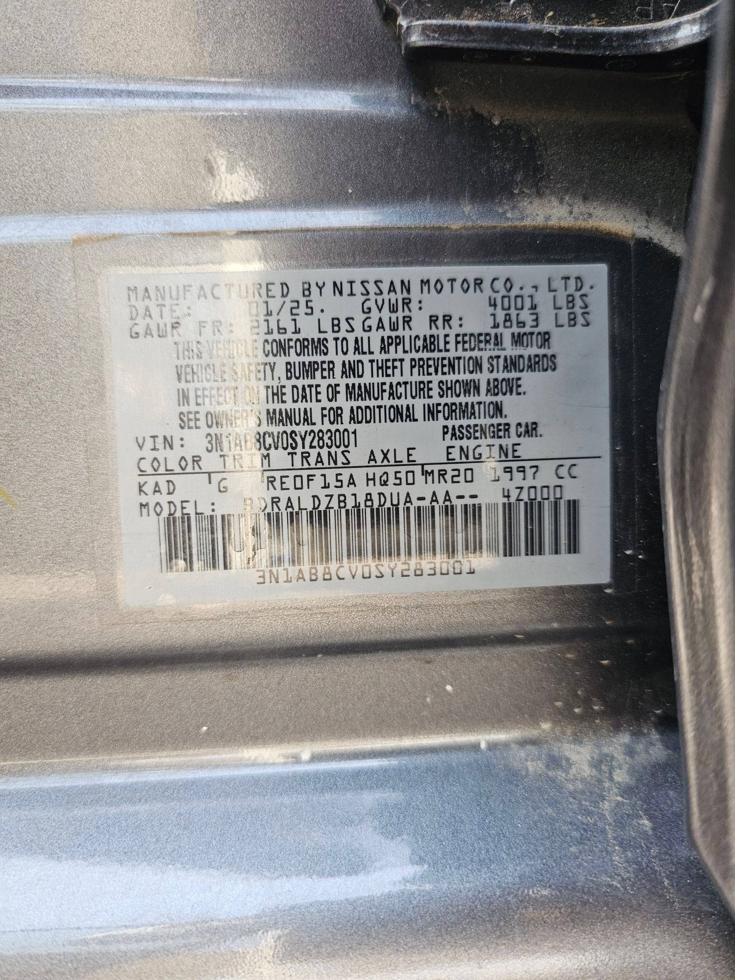 2025 NISSAN SENTRA — 1233 Miles — Lot SY283001 — Souq - Marhaba Auctions Used Cars - Image 6
