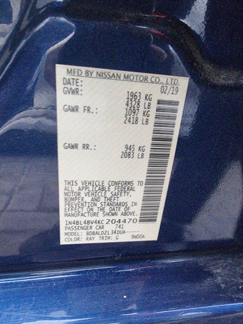 NISSAN ALTIMA 2019 - Marhaba Auction Used Cars - Image 8