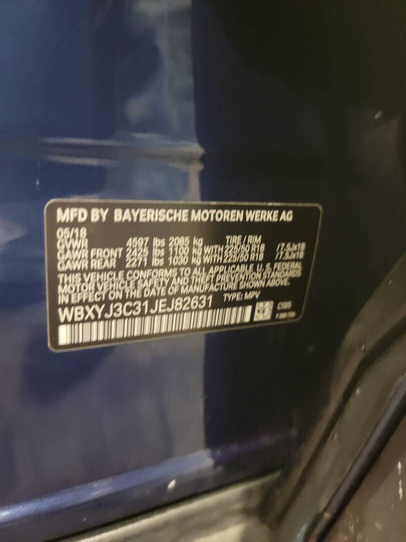 2018 BMW X2 SDRIVE28I — 62007 Miles — Lot 1JEJ82631 — Main - Marhaba Auctions Used Cars - Image 9