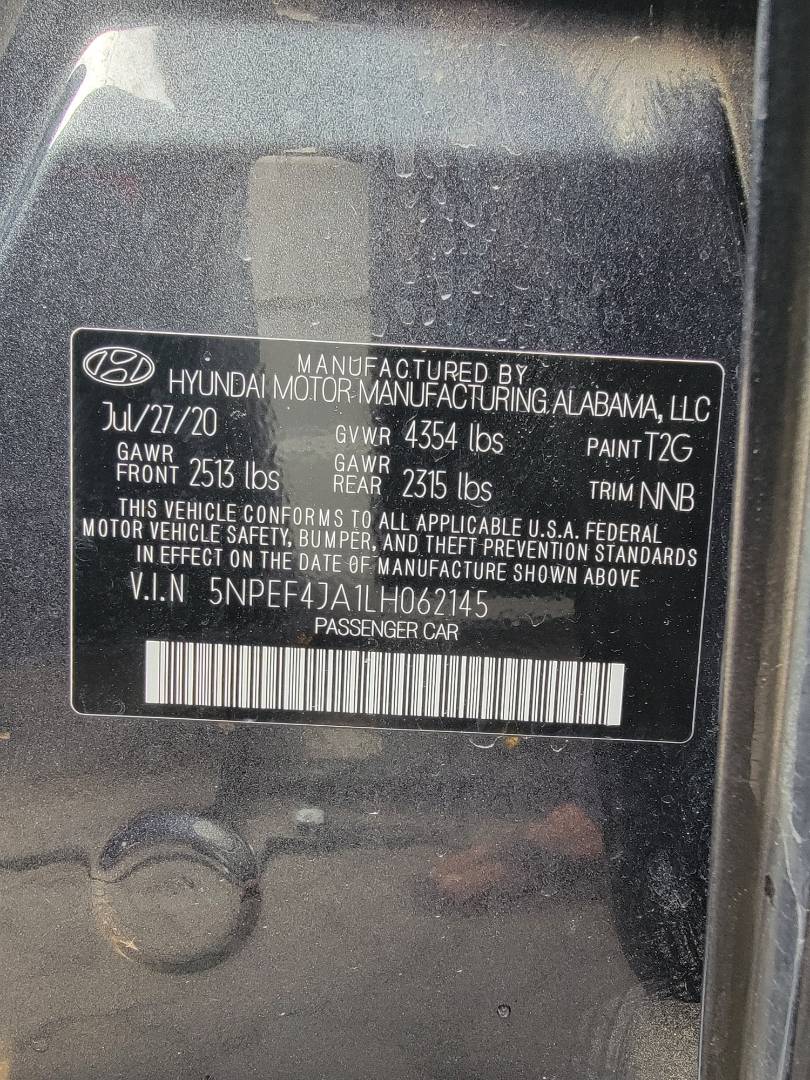 2020 HYUNDAI SONATA — 59858 Miles — Lot LH062145 — Main - Marhaba Auctions Used Cars - Image 10