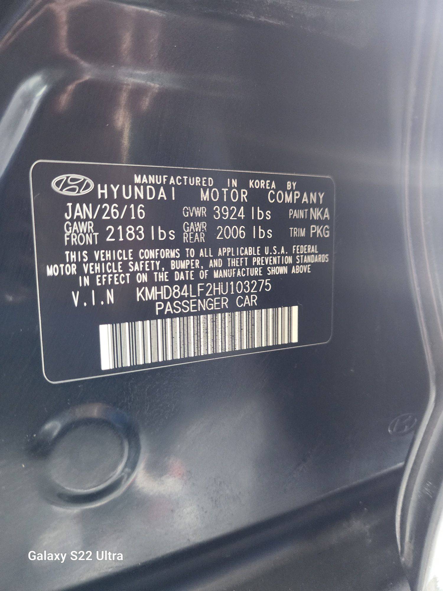 2017 HYUNDAI ELANTRA — 99139 Miles — Lot 44474084 - Marhaba Auctions Used Cars - Image 9