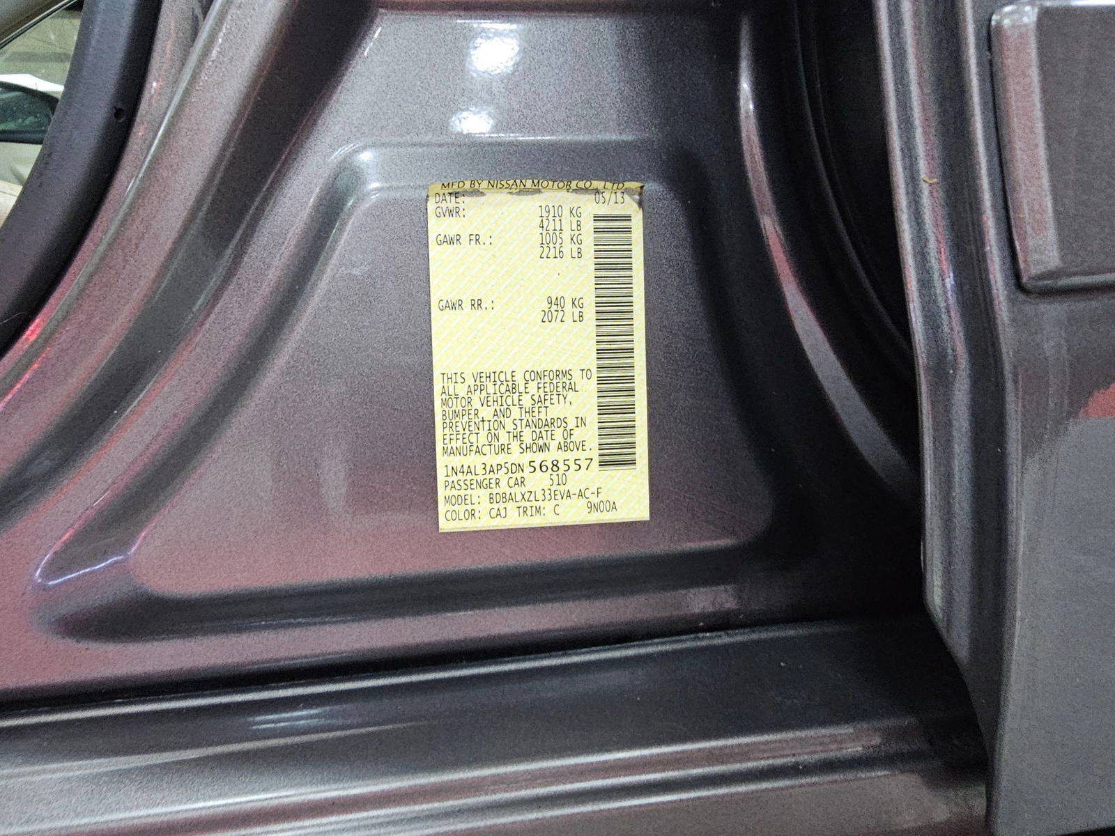 NISSAN ALTIMA 2013 - Marhaba Auction Used Cars - Image 9