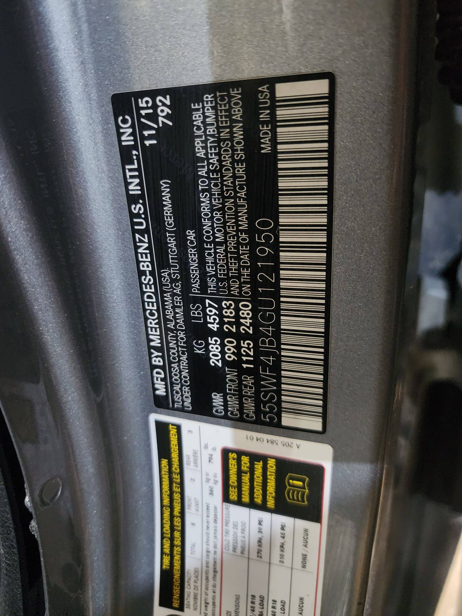 MERCEDES BENZ C300 2016 - Marhaba Auction Used Cars - Image 11