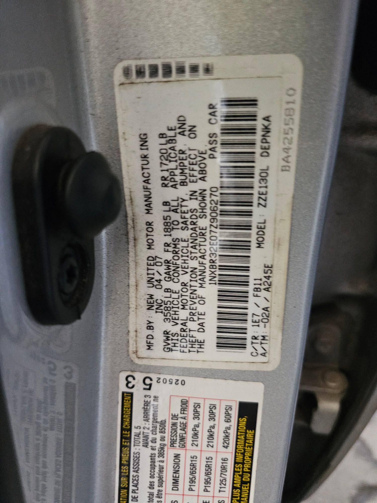 2007 TOYOTA COROLLA — 165773 Miles — Lot 7Z906270 — Main - Marhaba Auctions Used Cars - Image 11