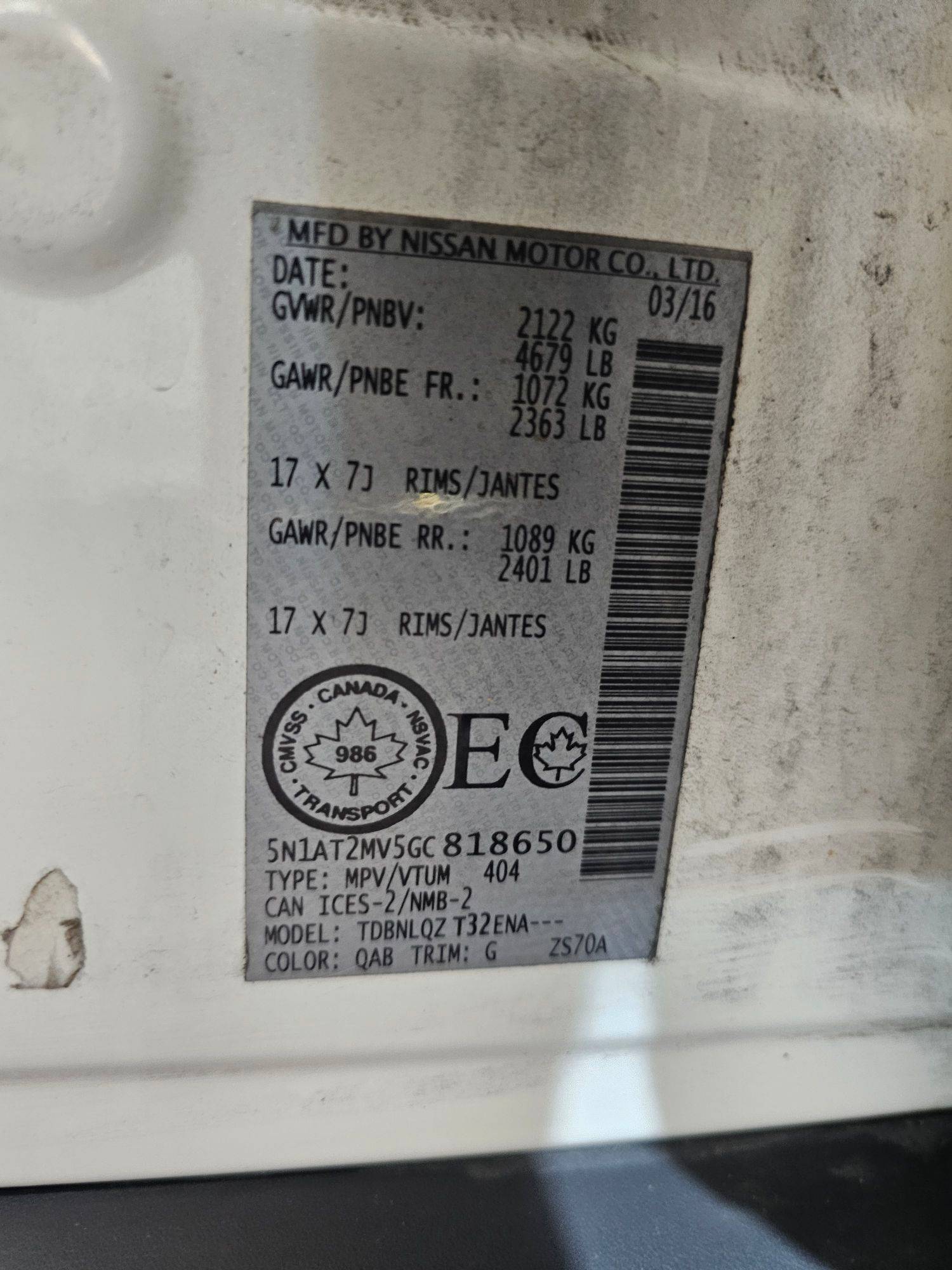 NISSAN ROGUE 2016 - Marhaba Auction Used Cars - Image 10